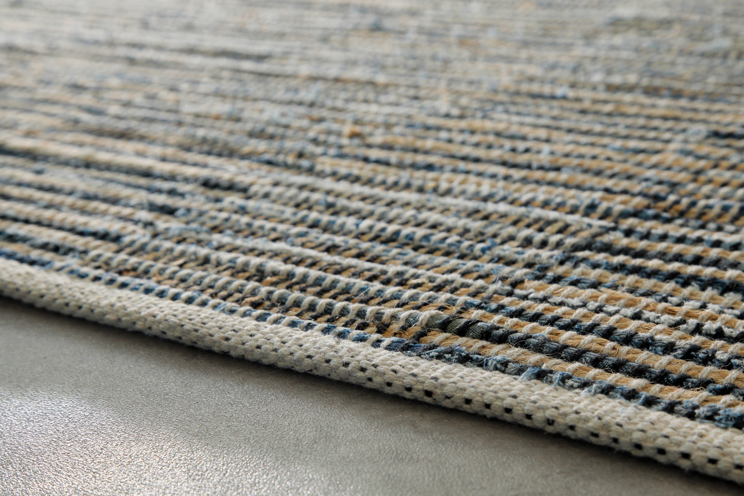 Handwebteppich Denim Blau "Denim Blues" WECONhome