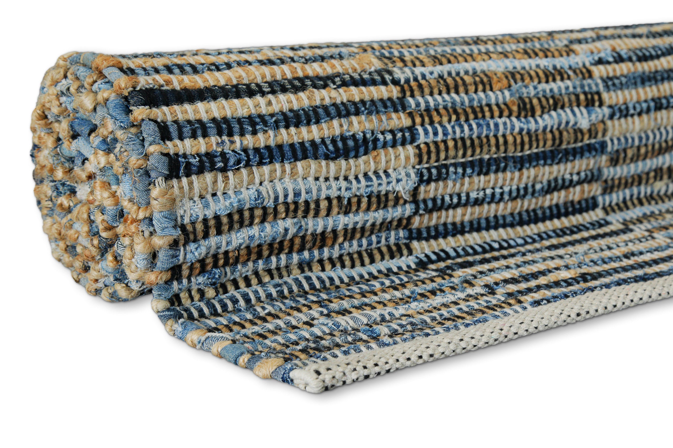 Handwebteppich Denim Blau "Denim Blues" WECONhome