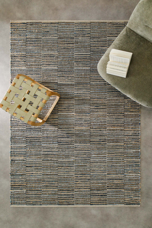 Handwebteppich Denim Blau "Denim Blues" WECONhome