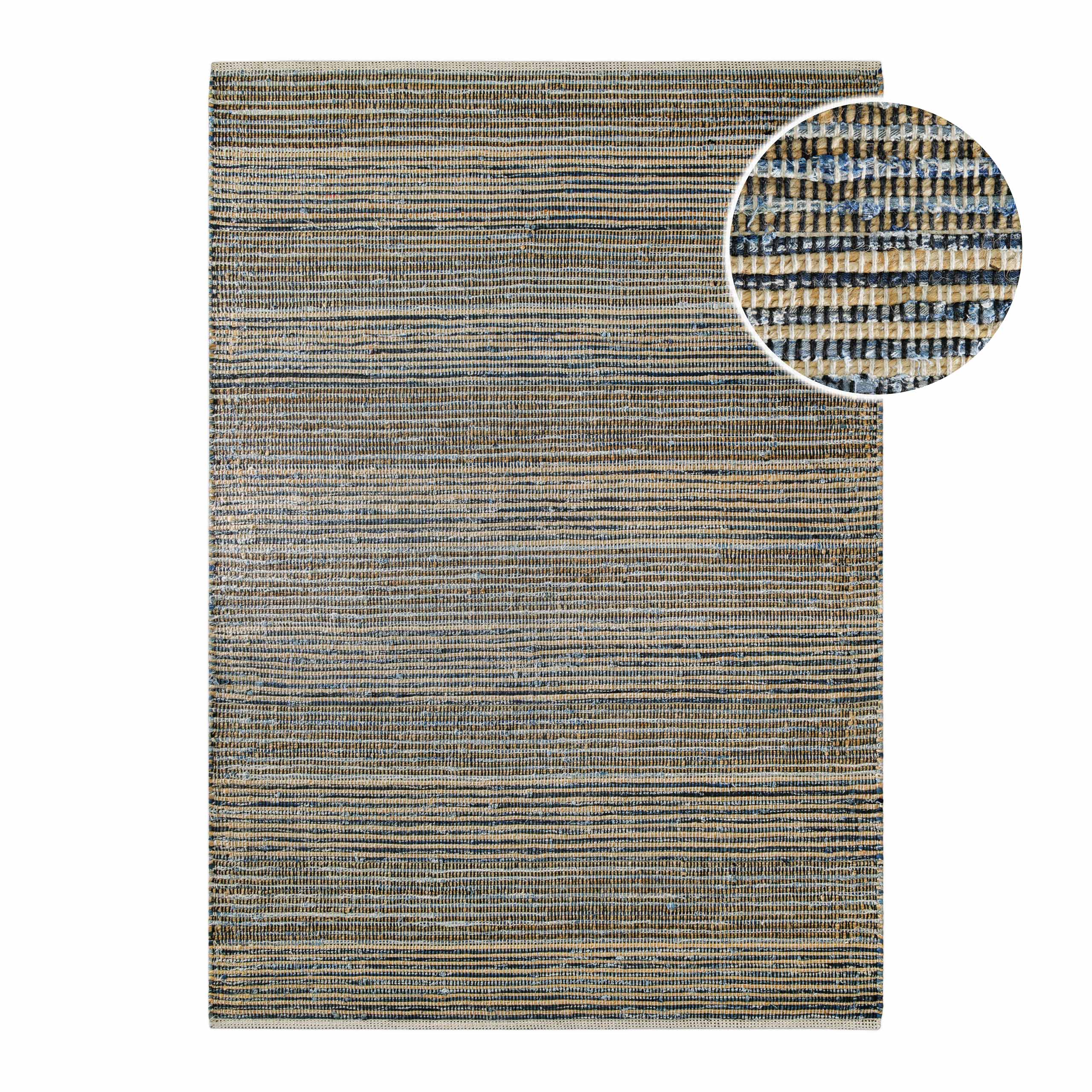 Handwebteppich Denim Blau "Denim Feels" WECONhome
