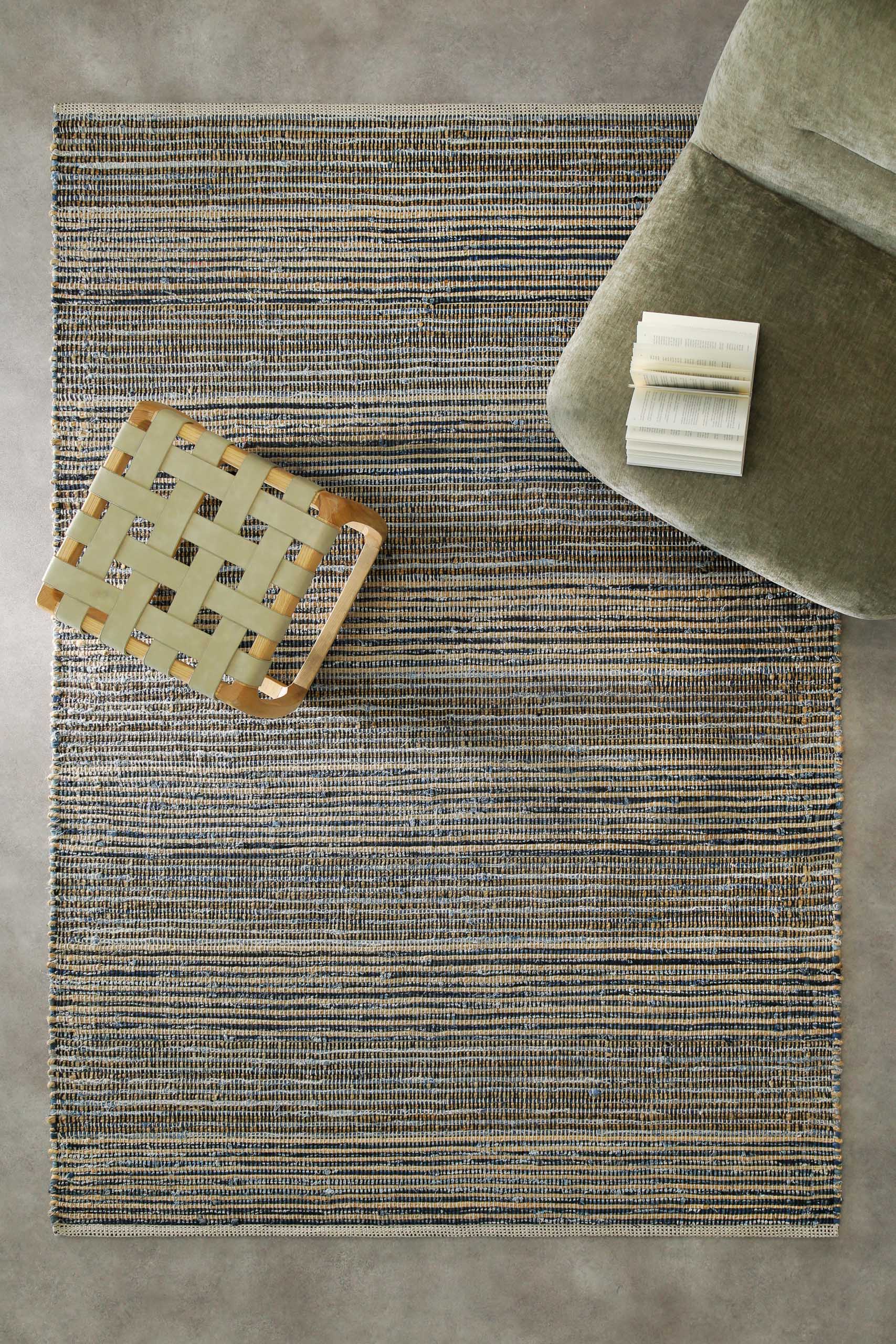 Handwebteppich Denim Blau "Denim Feels" WECONhome