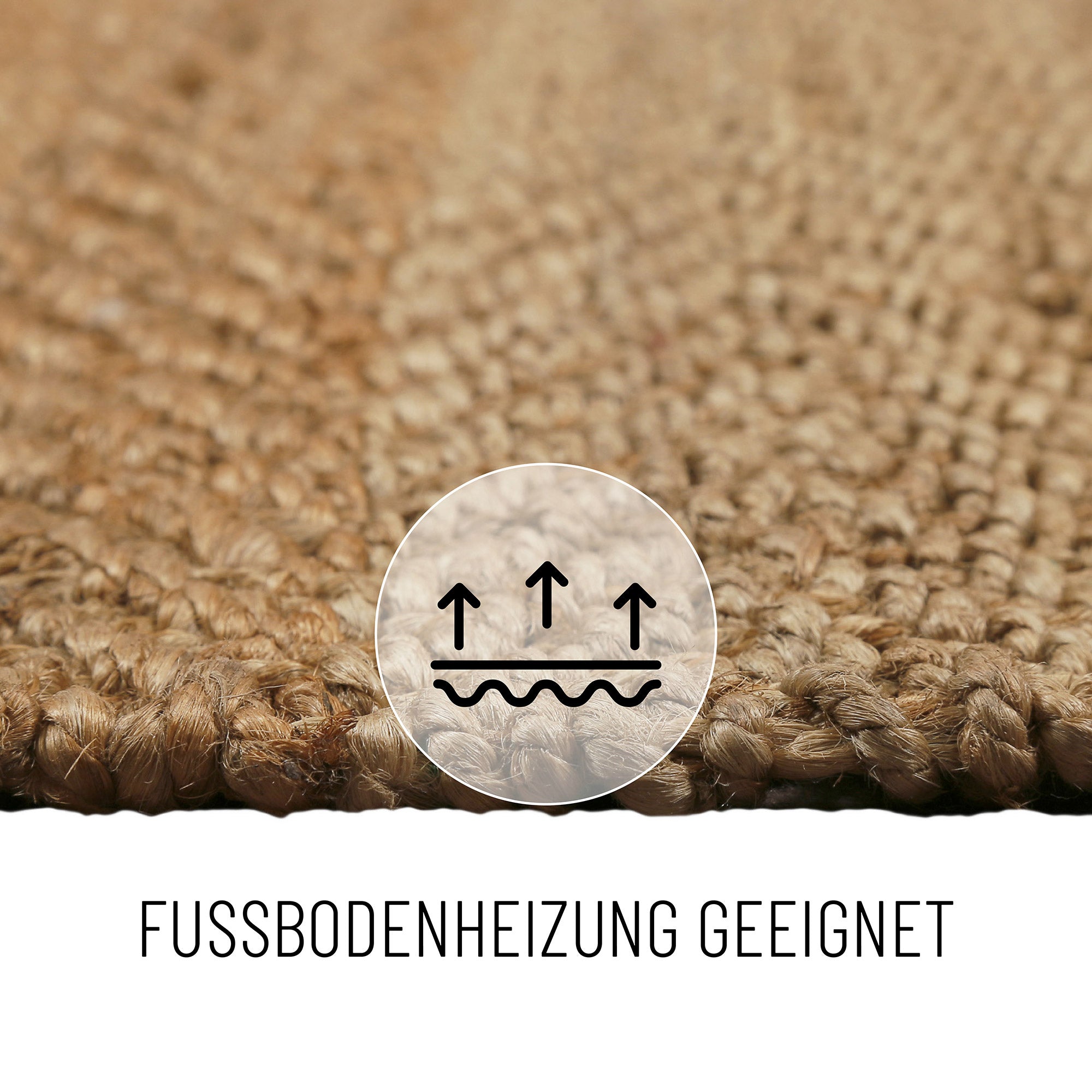 "Dhurry" Jute-Teppich – handgewebt, schwer, strukturiert