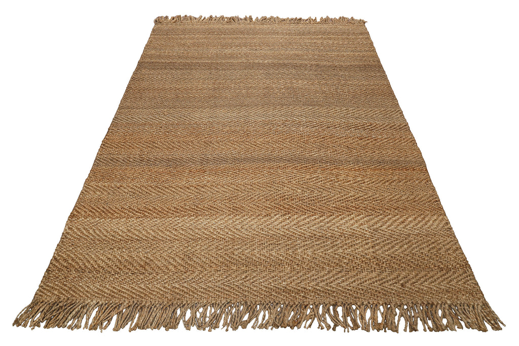 "Dhurry" Jute-Teppich – handgewebt, schwer, strukturiert