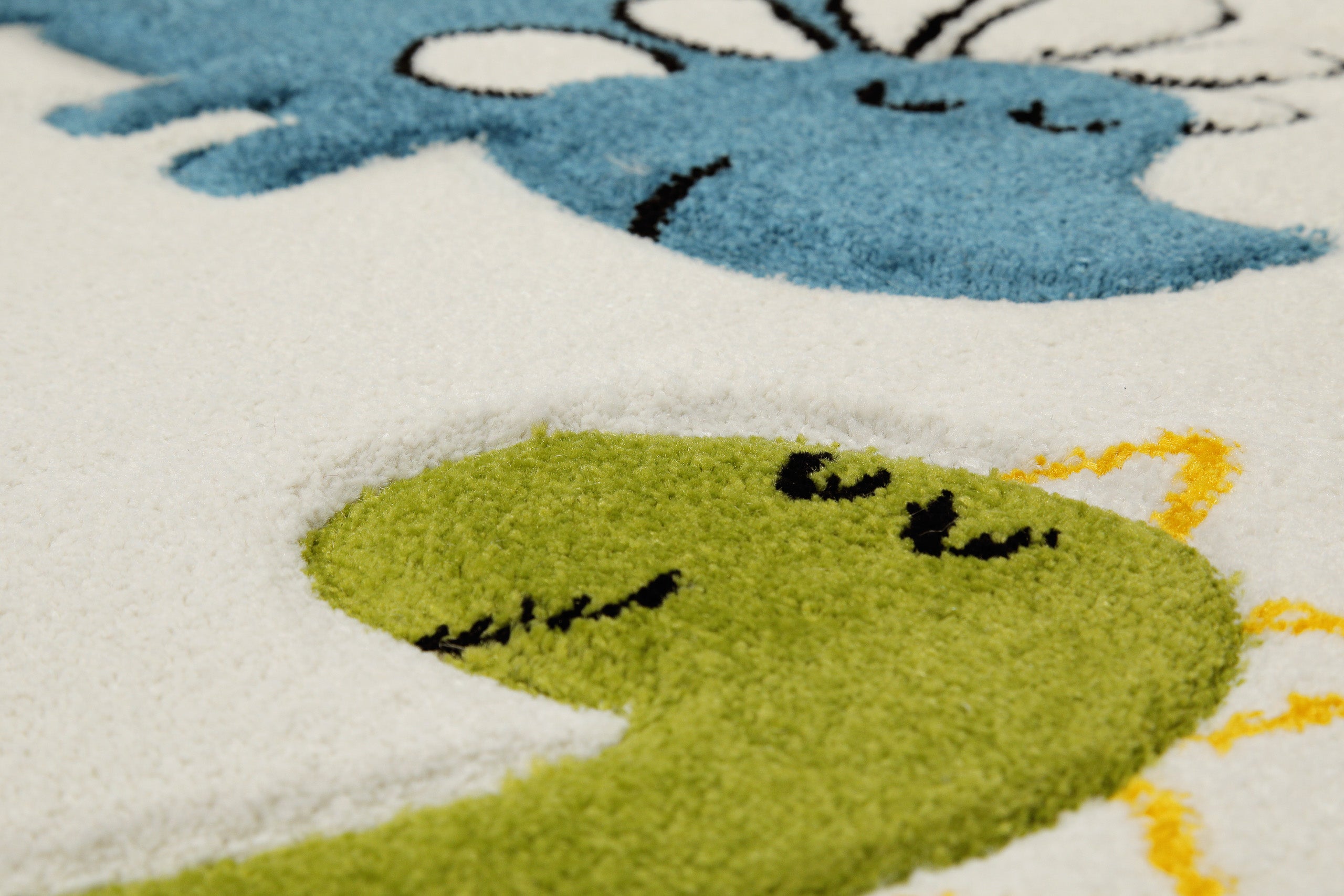 Kinderteppich Rund Creme Weiß "Dino & Friends" Smart Kids