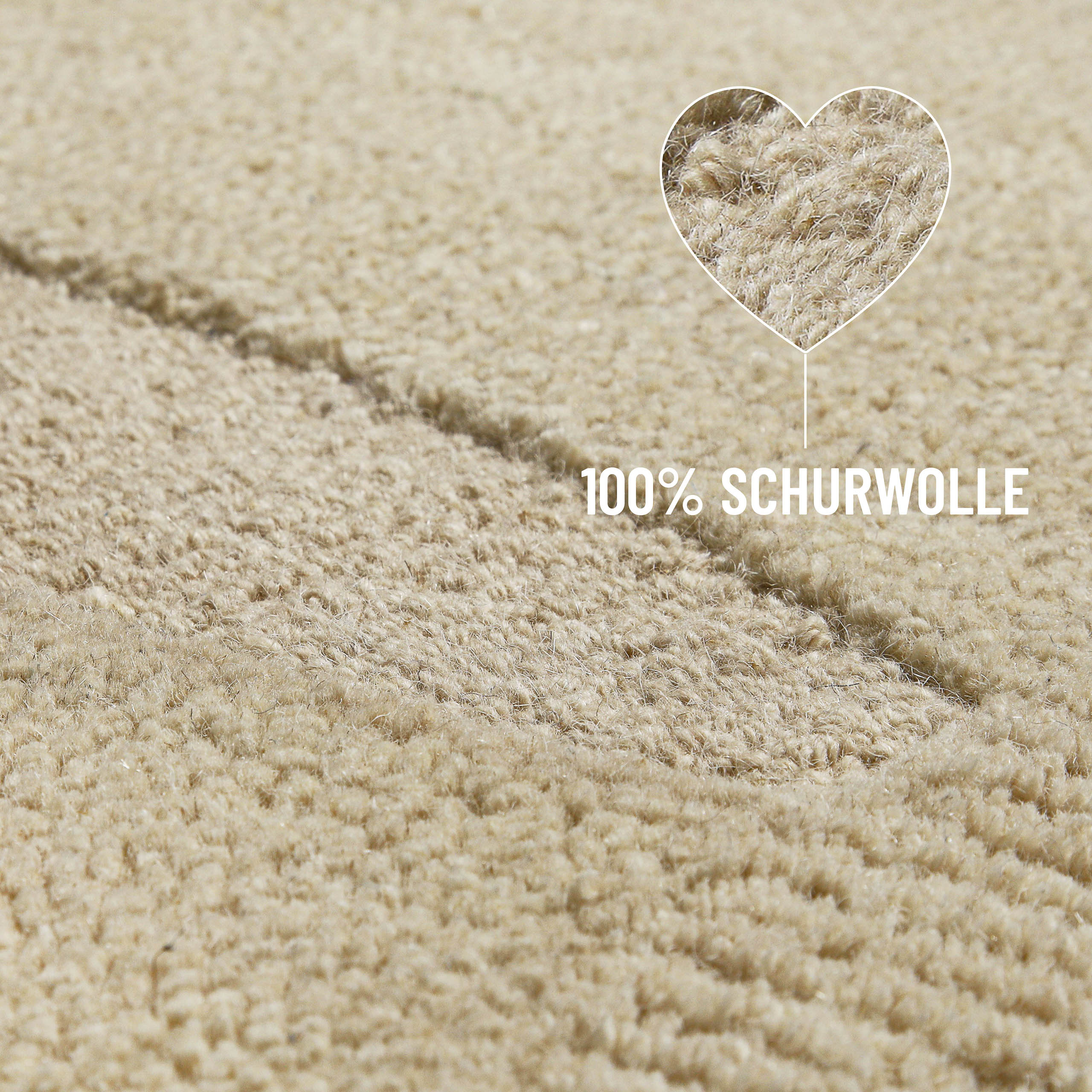Kurzflorteppich Dodo Beige