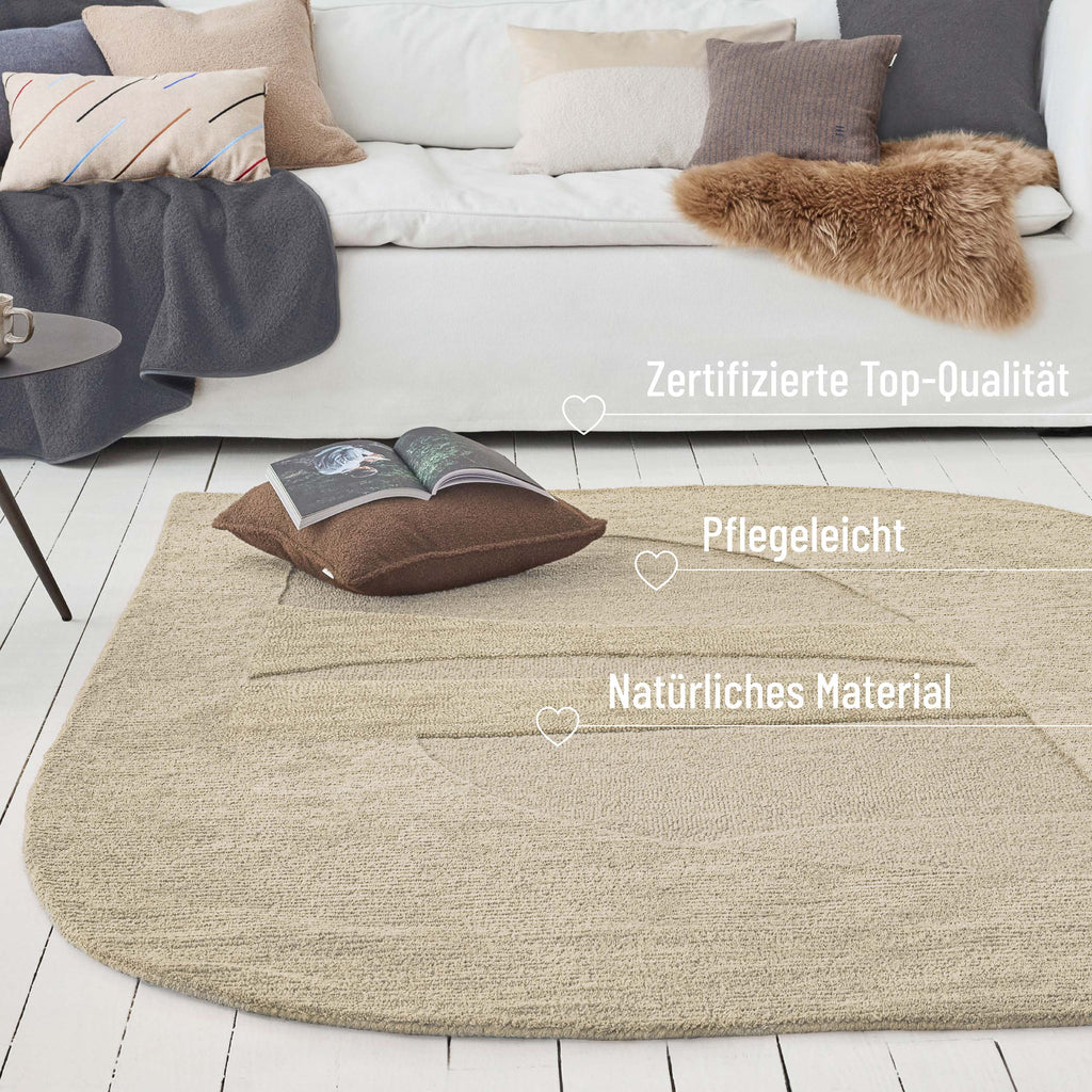 Kurzflorteppich Dodo Beige