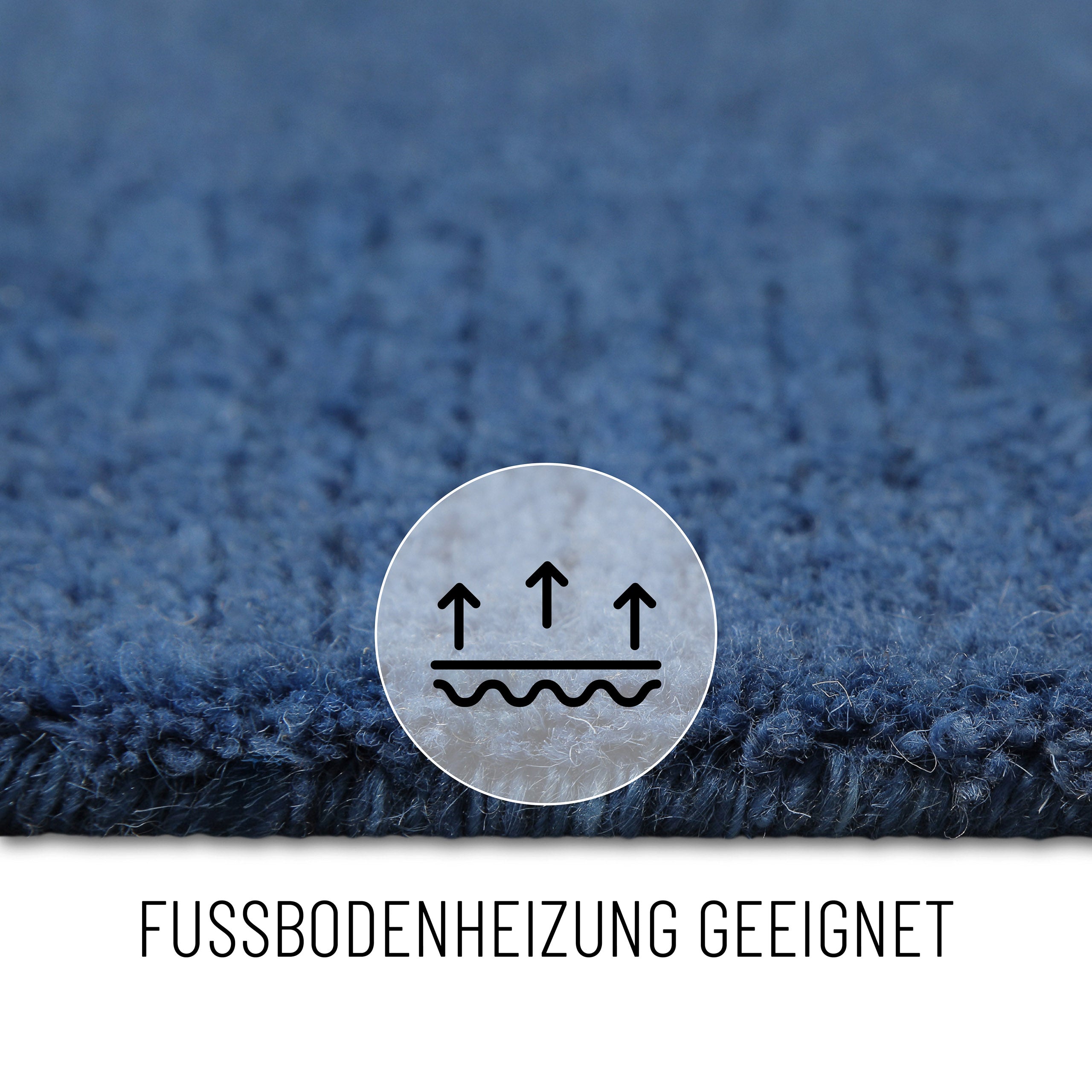 Kurzflorteppich Dodo Kobalt Blau
