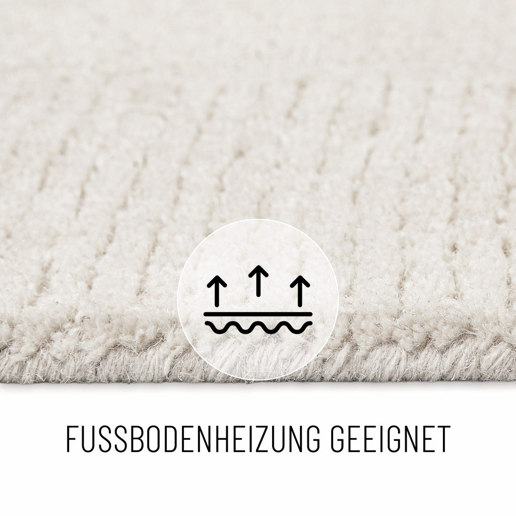 Kurzflorteppich Dodo Creme Weiß