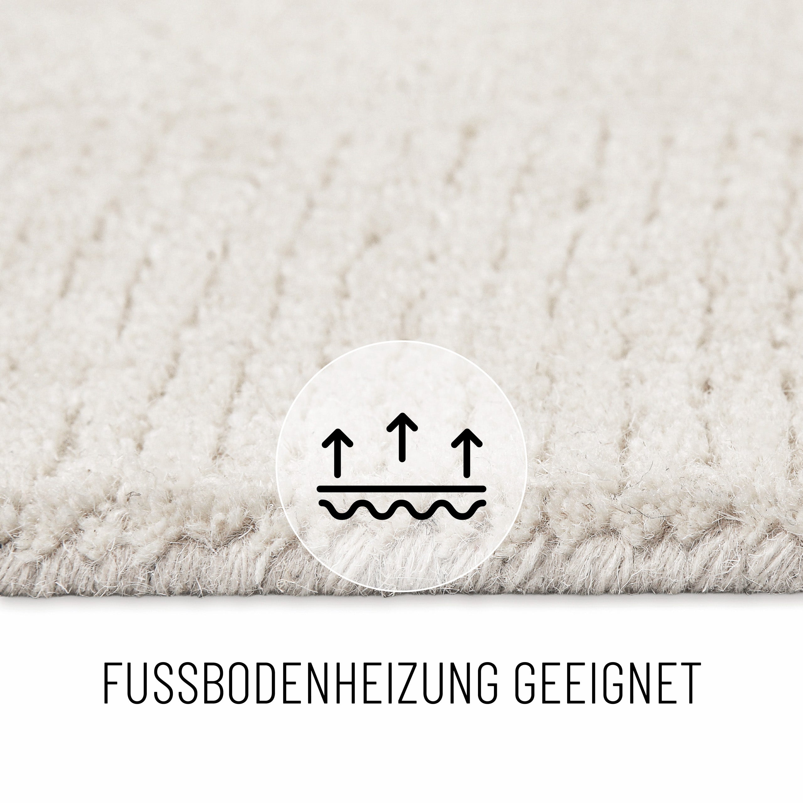 Kurzflorteppich Dodo Creme Weiß