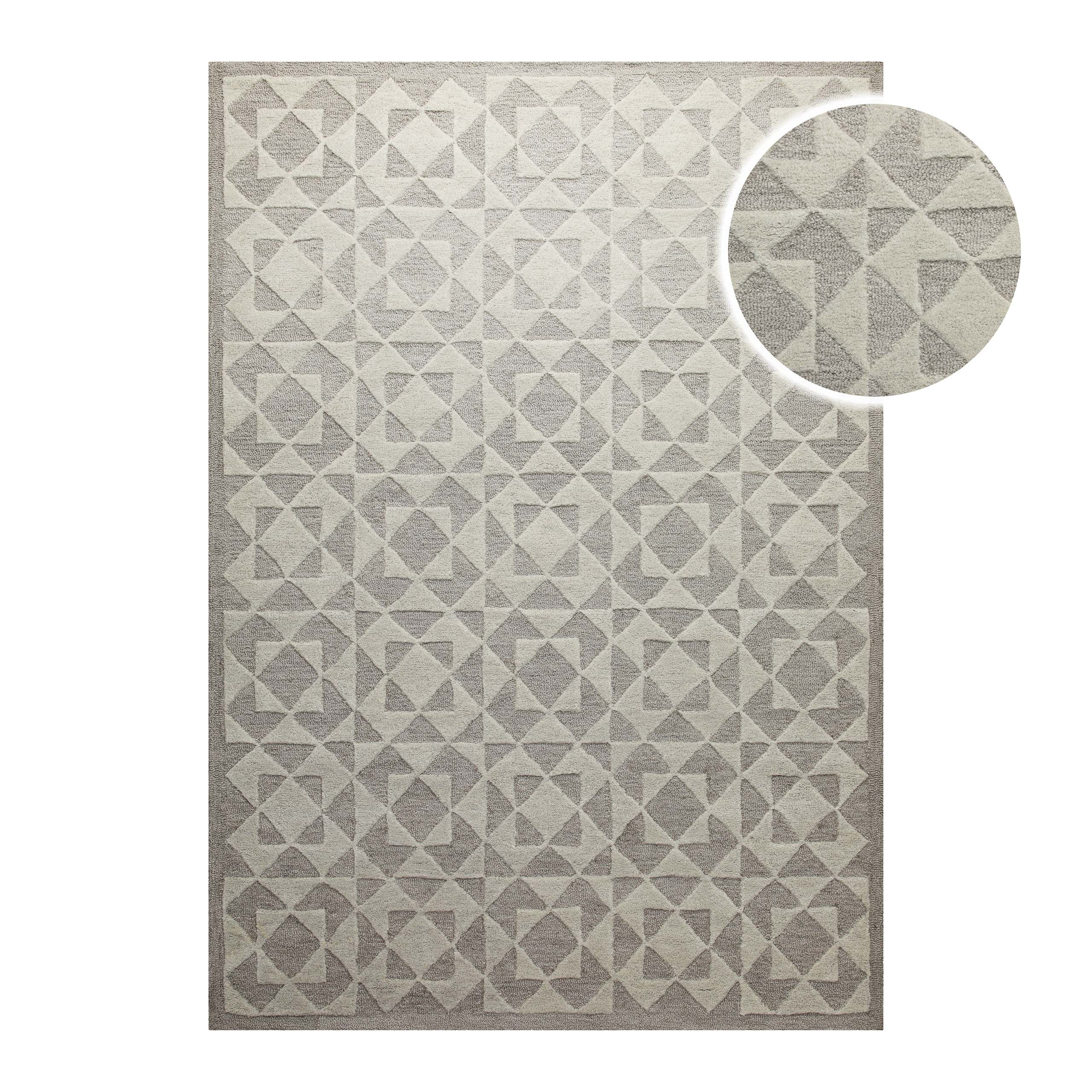 Kurzflorteppich Taupe "Downtown" WECONhome