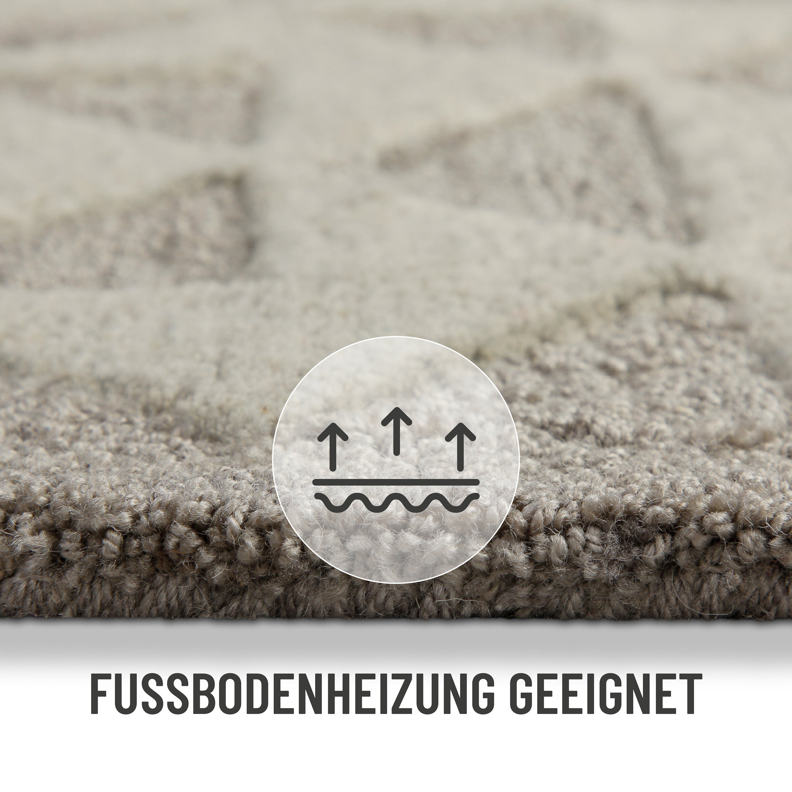 Kurzflorteppich Taupe "Downtown" WECONhome