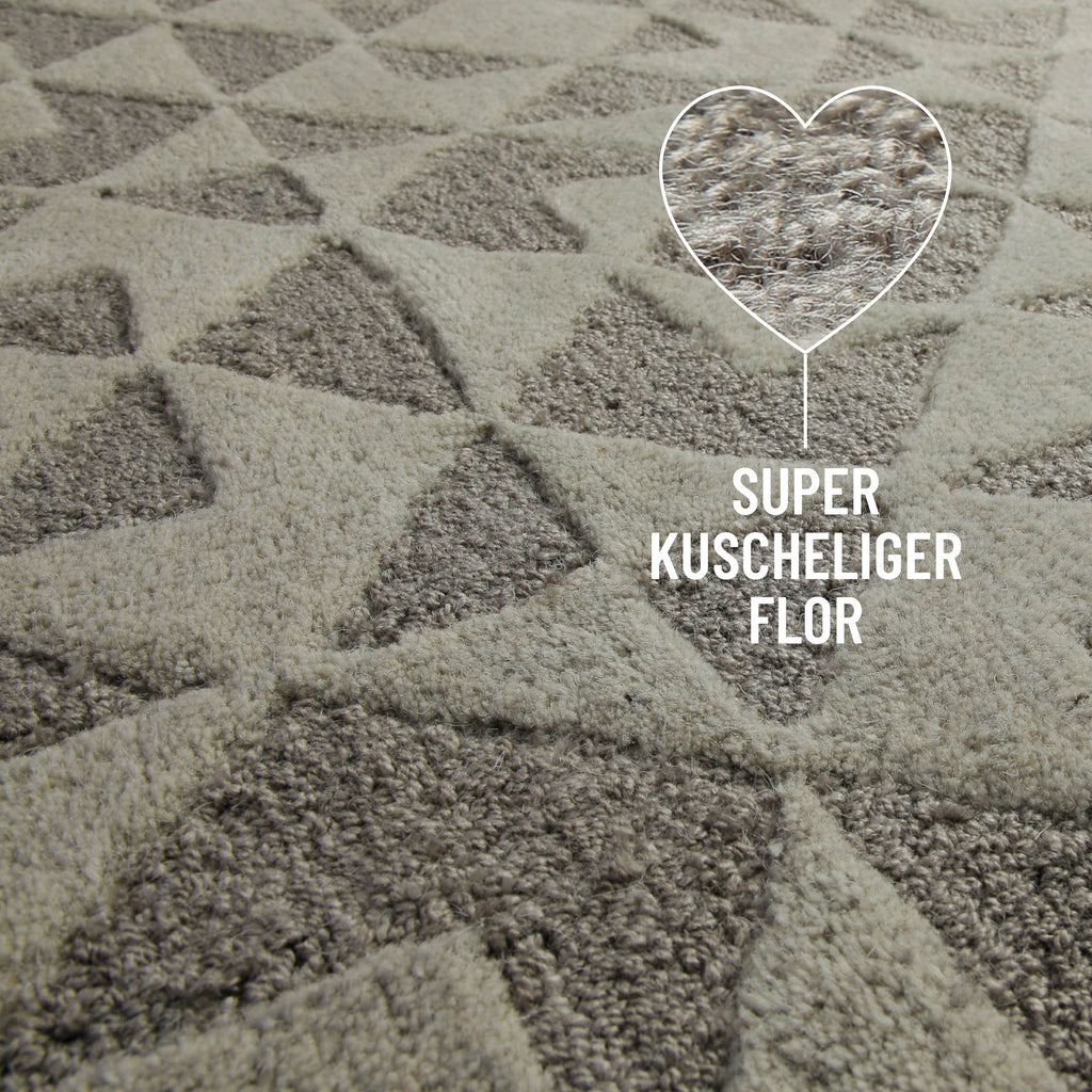 Kurzflorteppich Taupe "Downtown" WECONhome