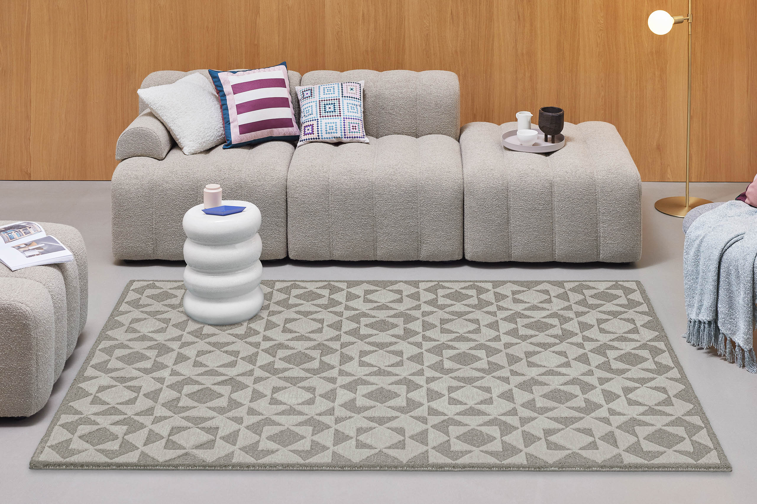 Kurzflorteppich Taupe "Downtown" WECONhome