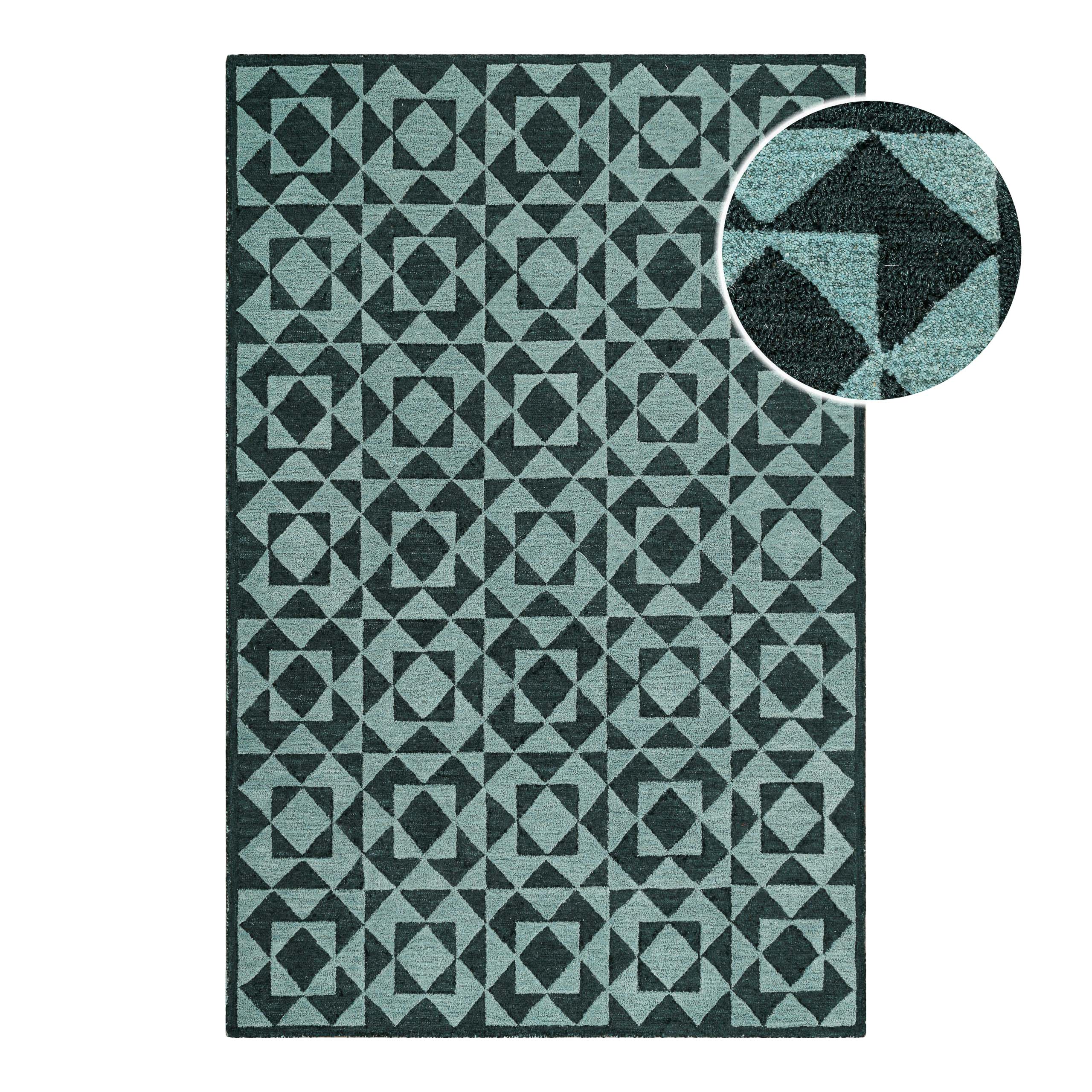 Kurzflorteppich Grün Multi "Downtown" WECONhome