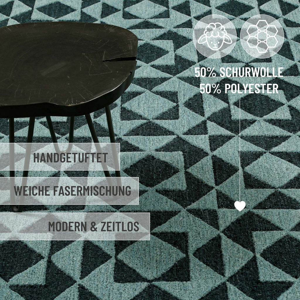 Kurzflorteppich Grün Multi "Downtown" WECONhome