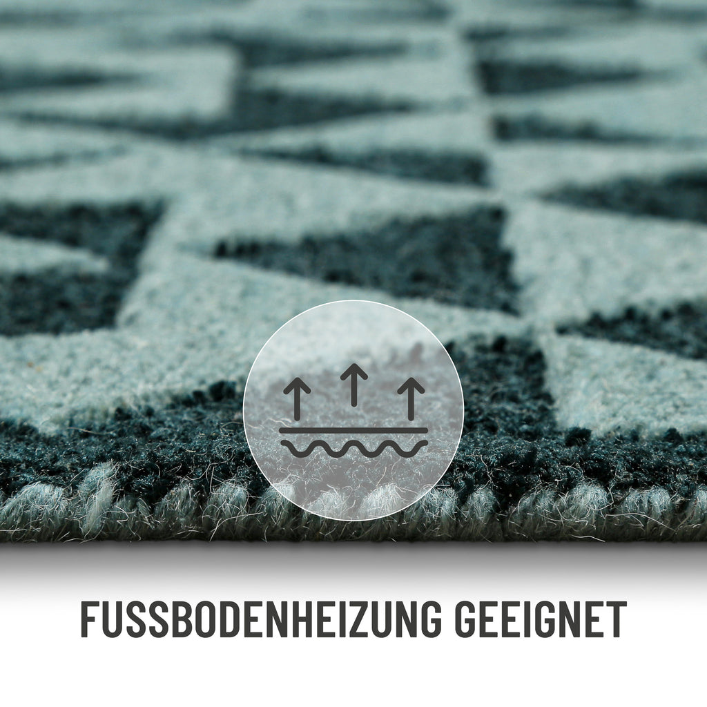 Kurzflorteppich Grün Multi "Downtown" WECONhome
