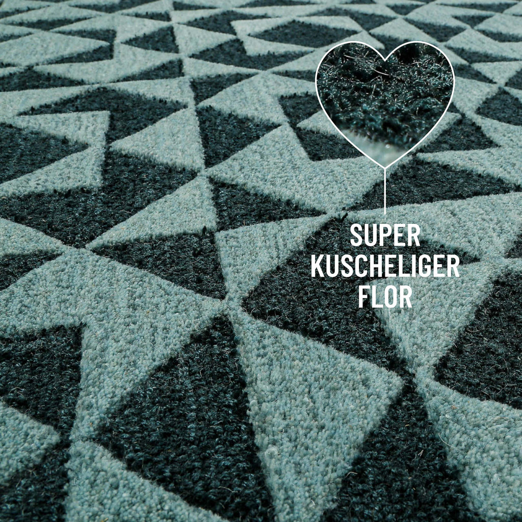 Kurzflorteppich Grün Multi "Downtown" WECONhome