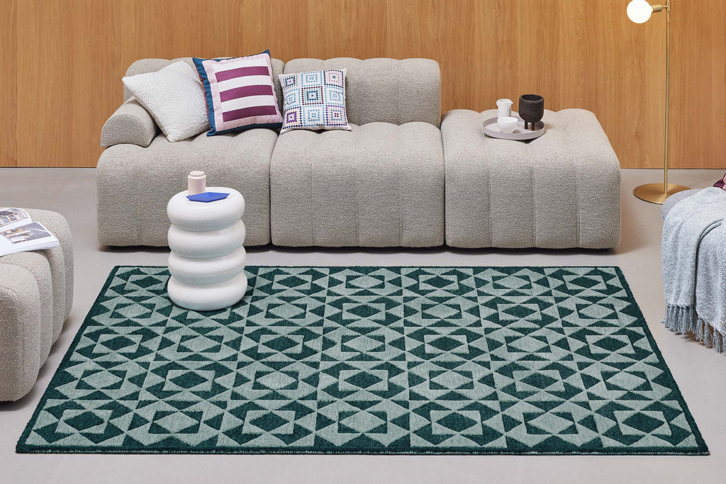 Kurzflorteppich Grün Multi "Downtown" WECONhome