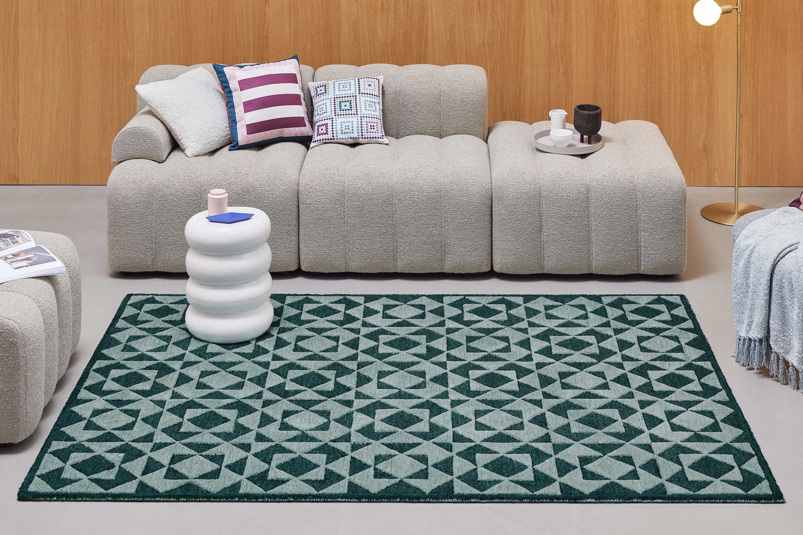 Kurzflorteppich Grün Multi "Downtown" WECONhome