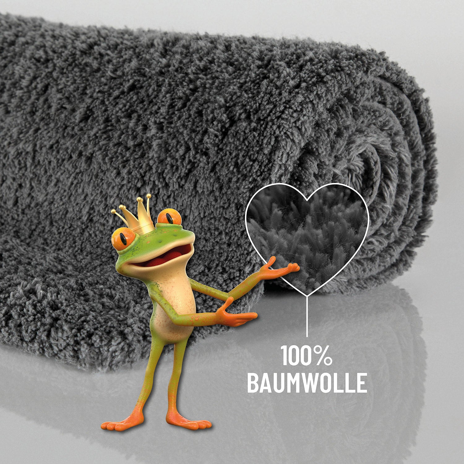 Badteppich Granit Grau "Erik" WECONhome Basics