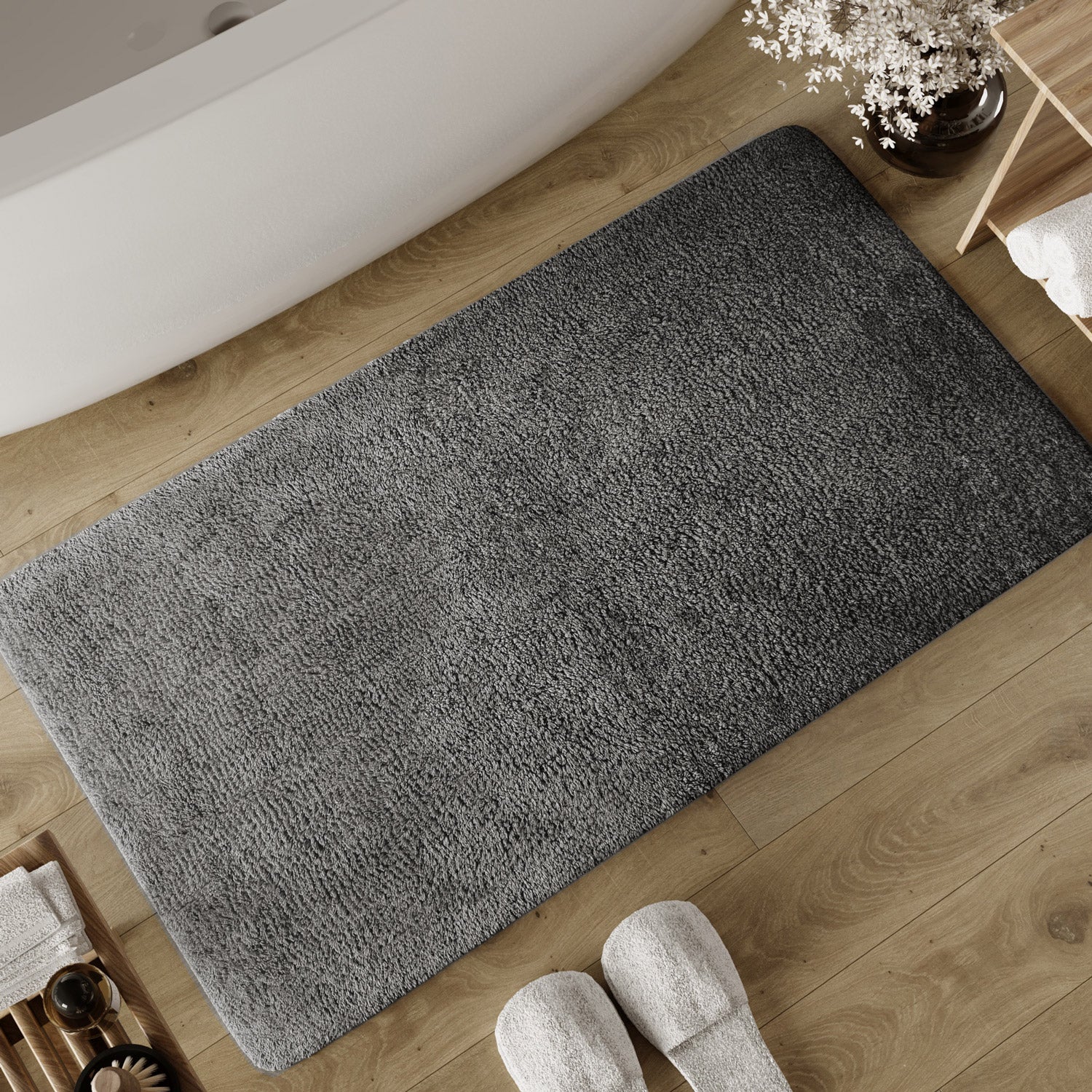 Badteppich Granit Grau "Erik" WECONhome Basics