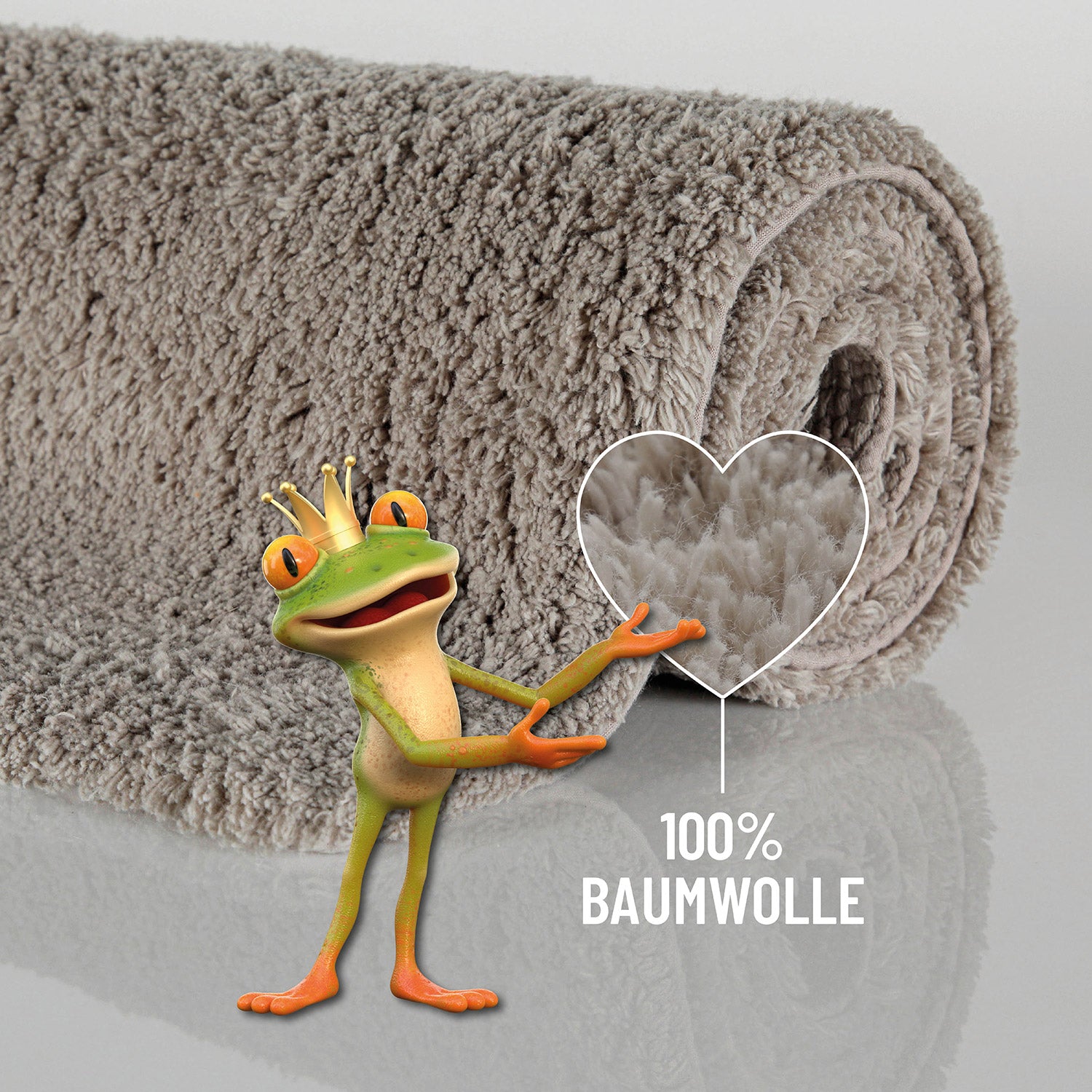 Badteppich Greige "Erik" WECONhome Basics