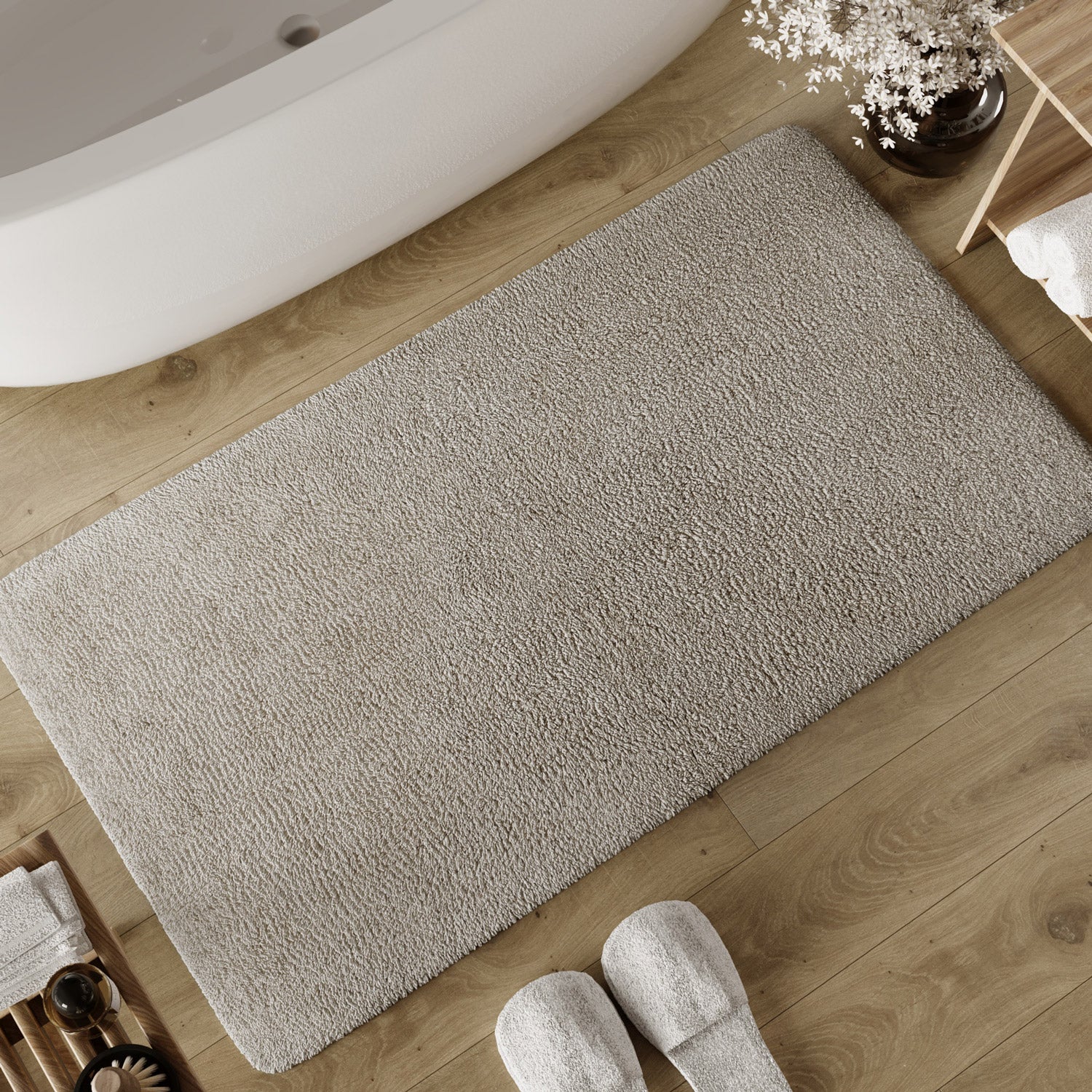Badteppich Greige "Erik" WECONhome Basics