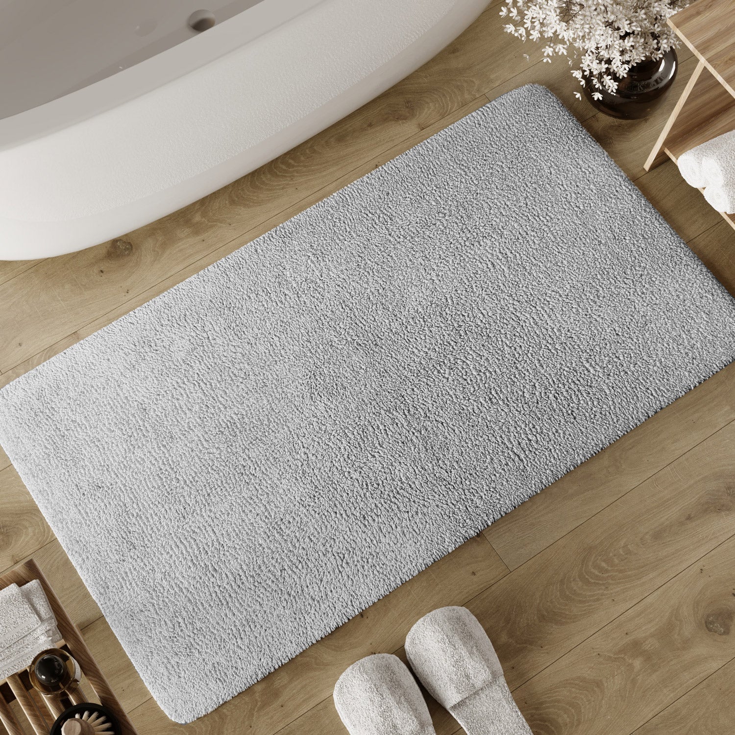 Badteppich Licht Grau "Erik" WECONhome Basics