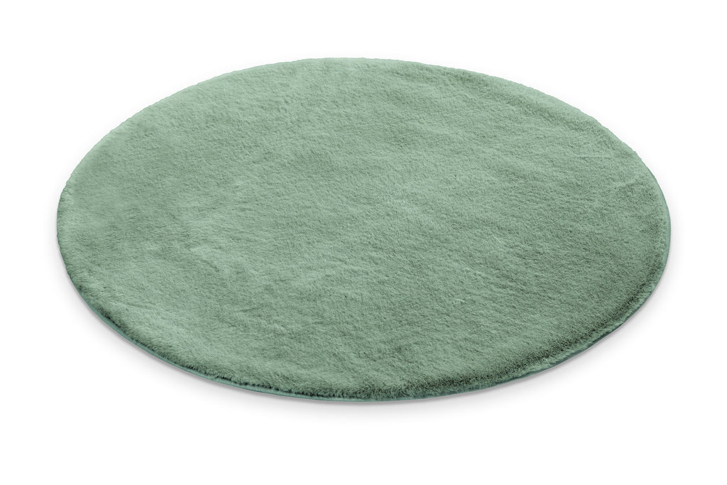 Emil Badteppich salbei grün Hochflor rechteckig