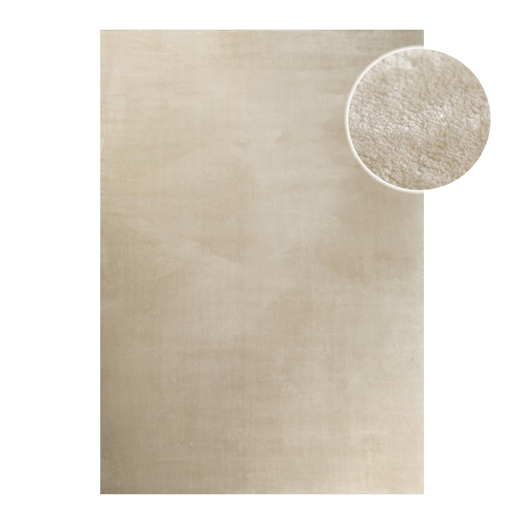 Weicher Hochflor Teppich Creme Beige "Eriksson" WECONhome