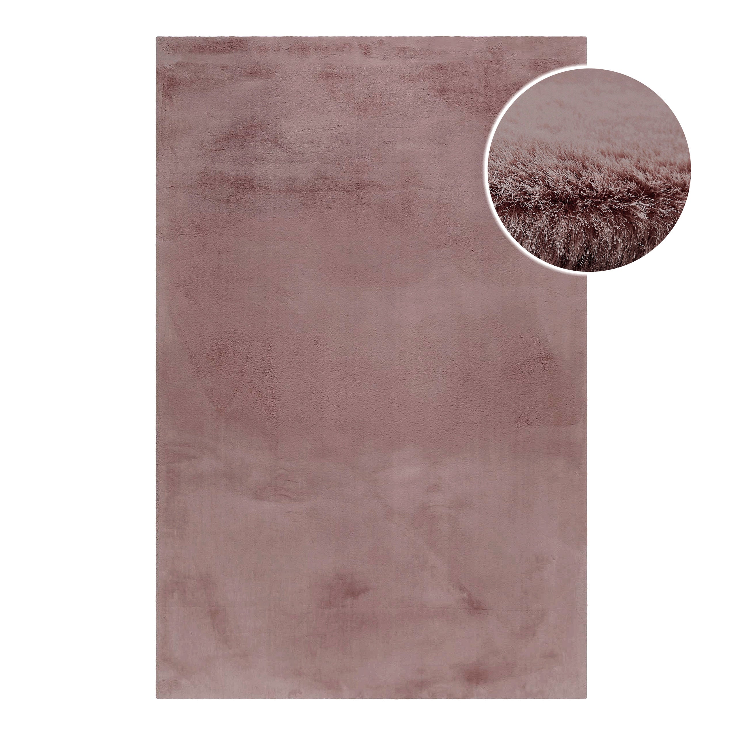 Esprit Kunstfell Teppich Altrosa und sehr flauschig Hochflor "Alice"