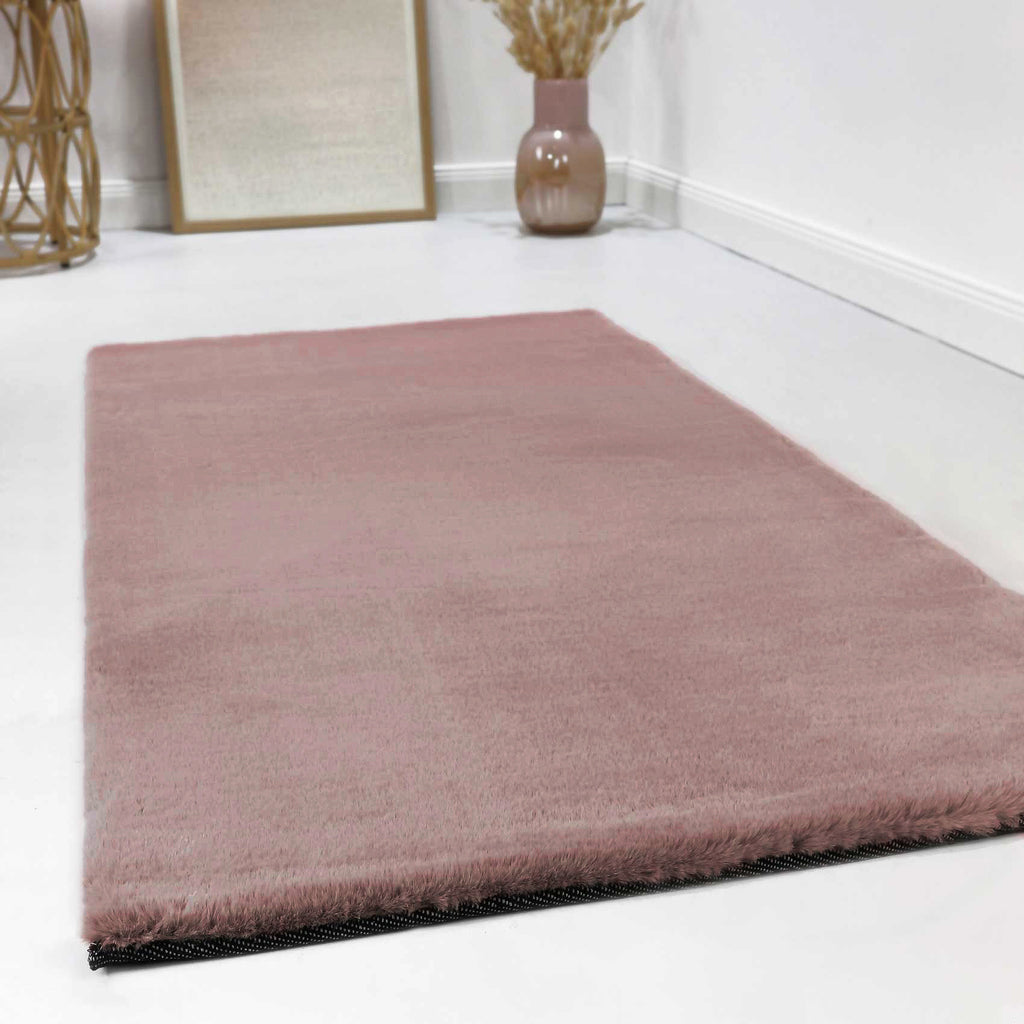 Esprit Kunstfell Teppich Altrosa und sehr flauschig Hochflor "Alice"
