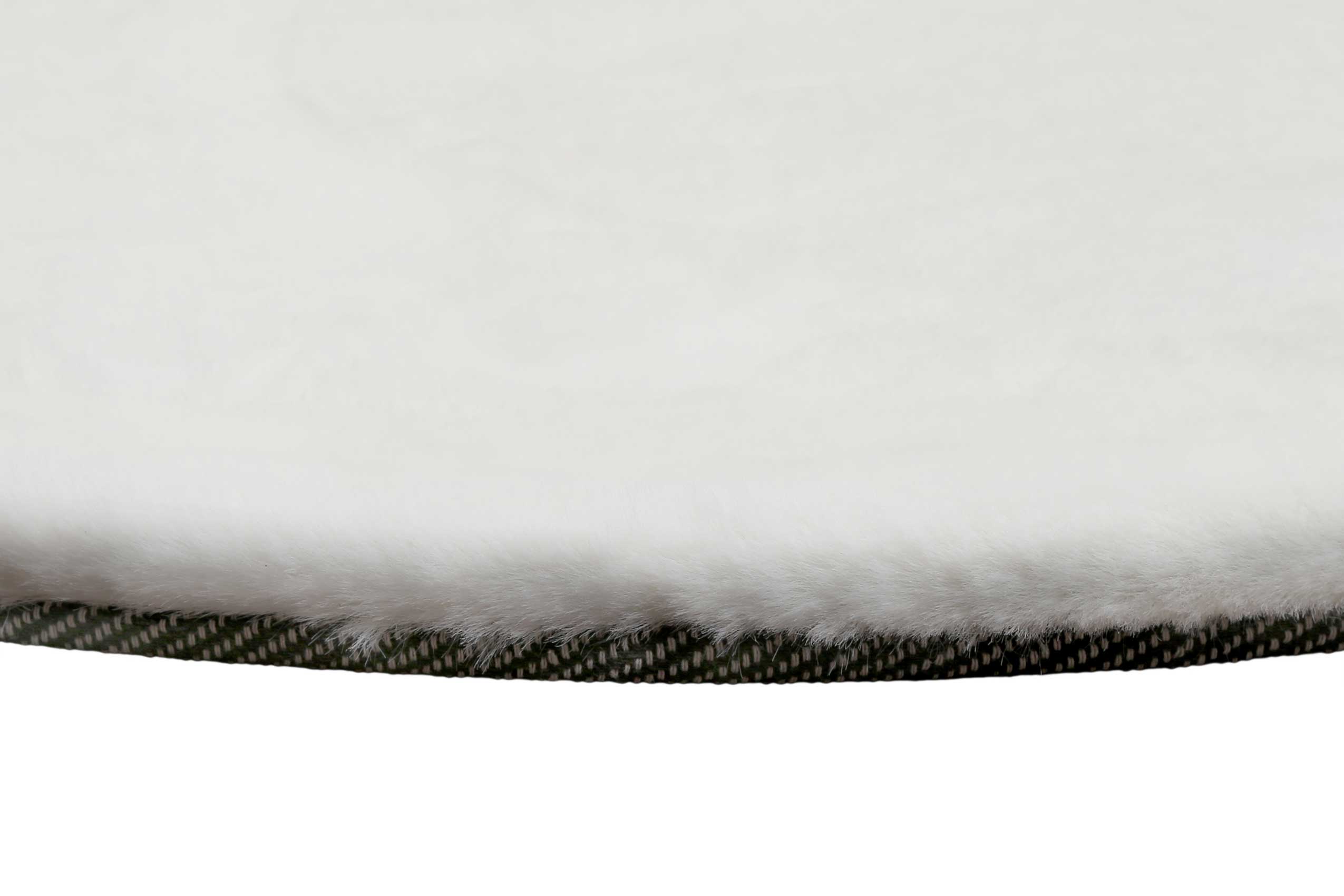 Esprit Kunstfell Teppich Rund Weiß und sehr flauschig Hochflor "Alice"