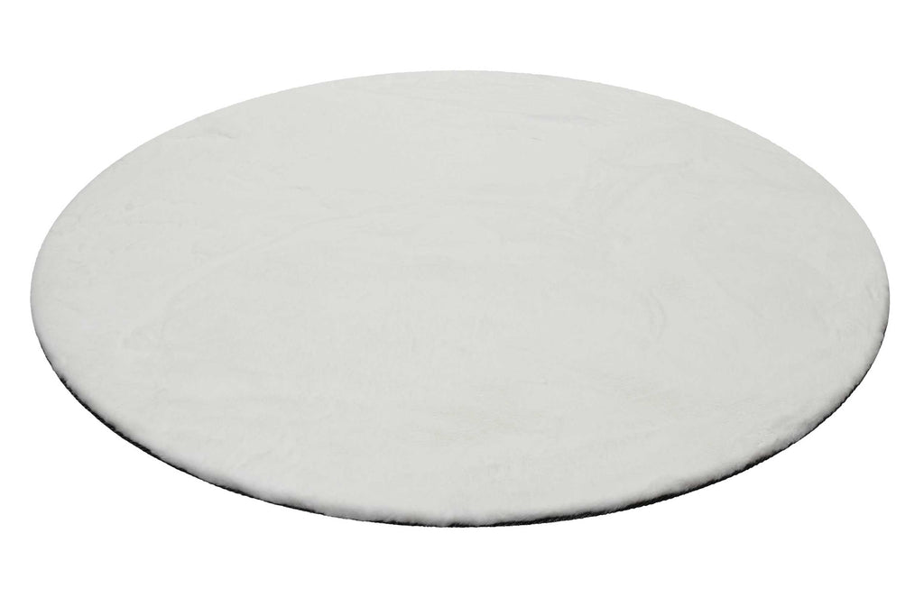 Esprit Kunstfell Teppich Rund Weiß und sehr flauschig Hochflor "Alice"