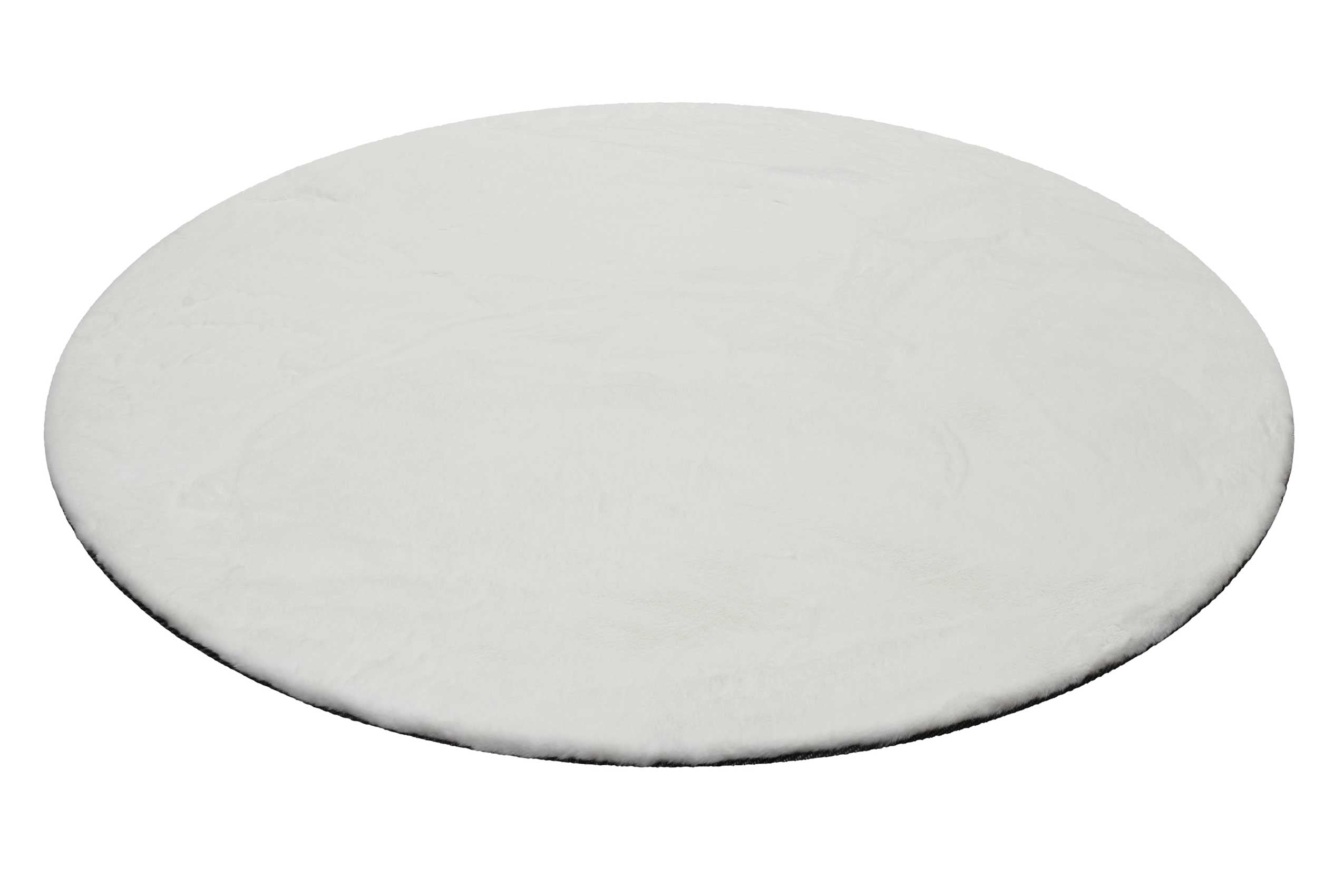 Esprit Kunstfell Teppich Rund Weiß und sehr flauschig Hochflor "Alice"