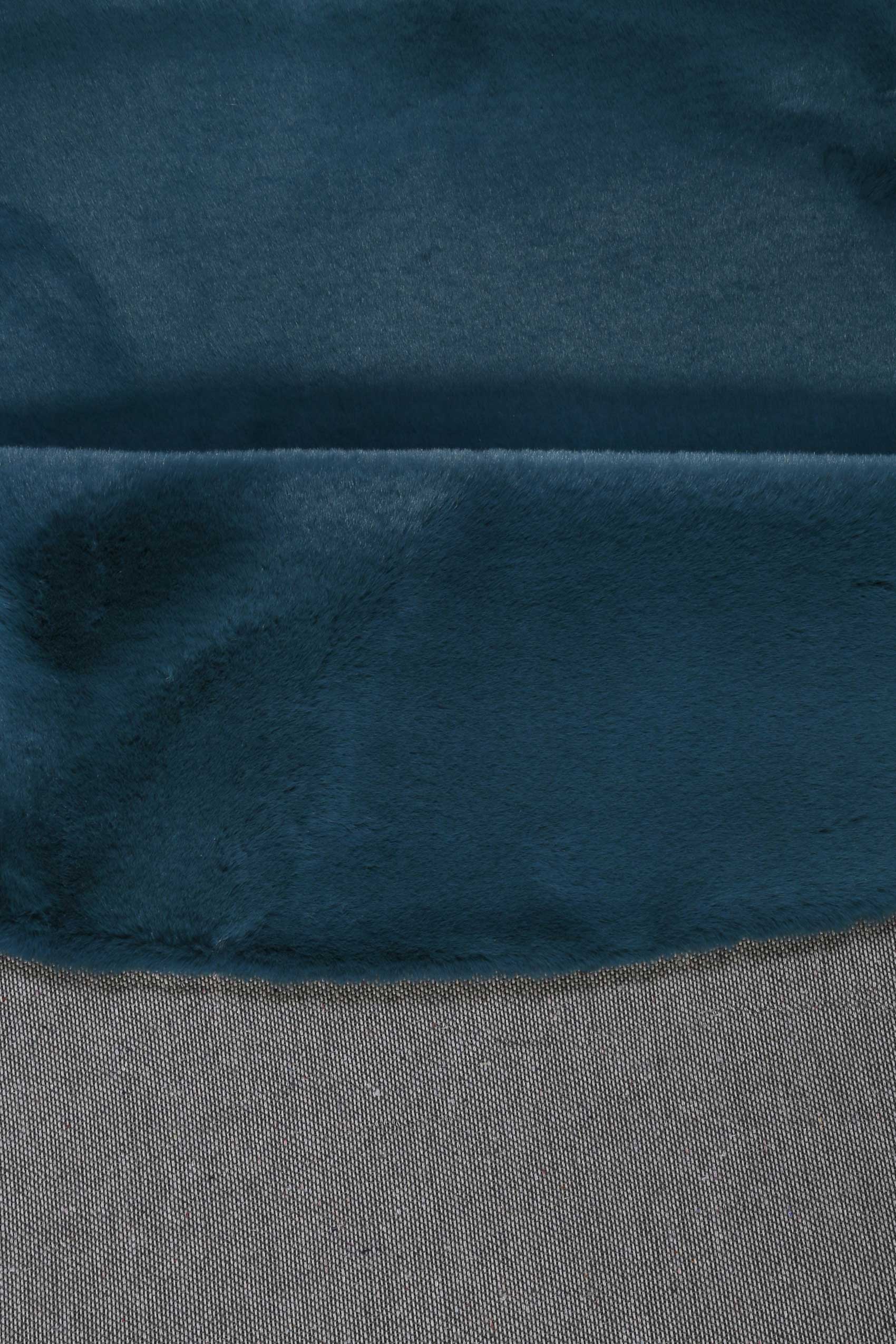 Esprit Kunstfell Teppich Rund Petrol und sehr flauschig Hochflor "Alice"