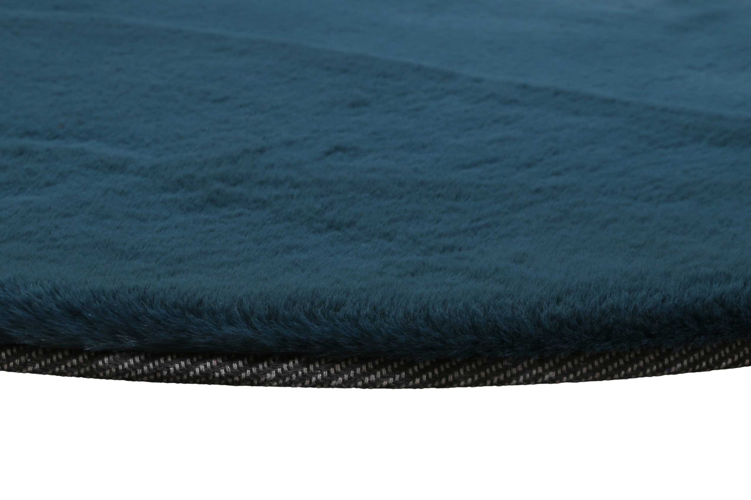 Esprit Kunstfell Teppich Rund Petrol und sehr flauschig Hochflor "Alice"