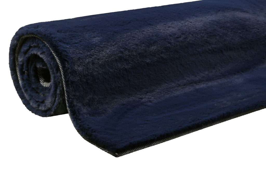 Esprit Kunstfell Teppich Dunkelblau und sehr flauschig Hochflor "Alice"
