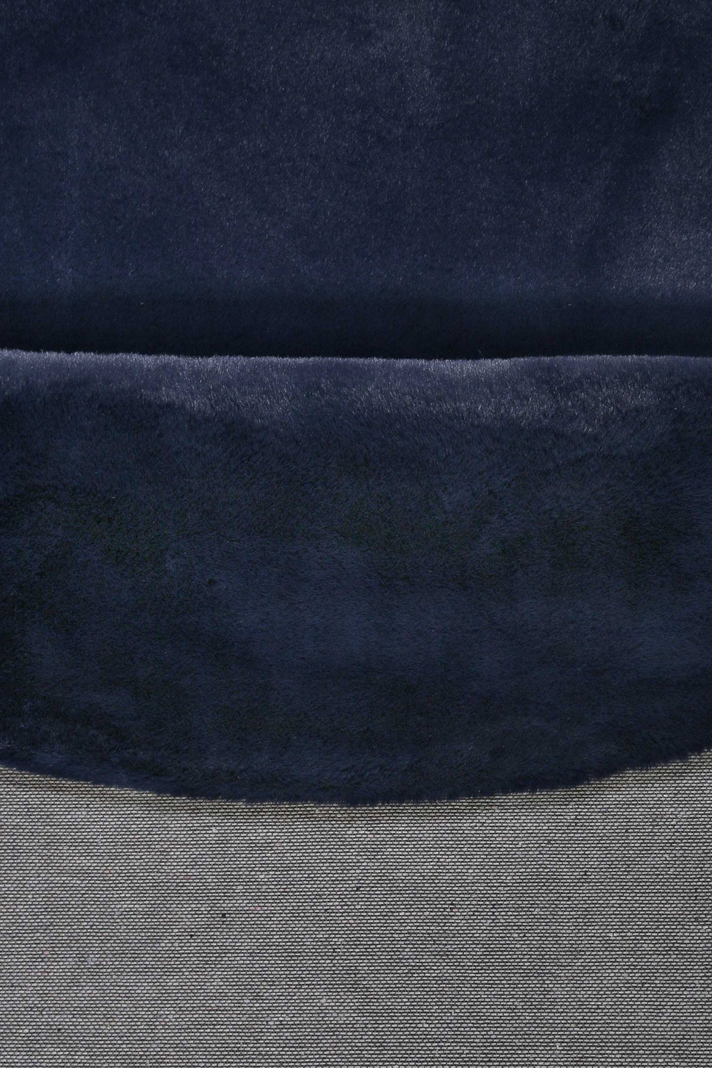 Esprit Kunstfell Teppich Rund Dunkelblau und sehr flauschig Hochflor "Alice"