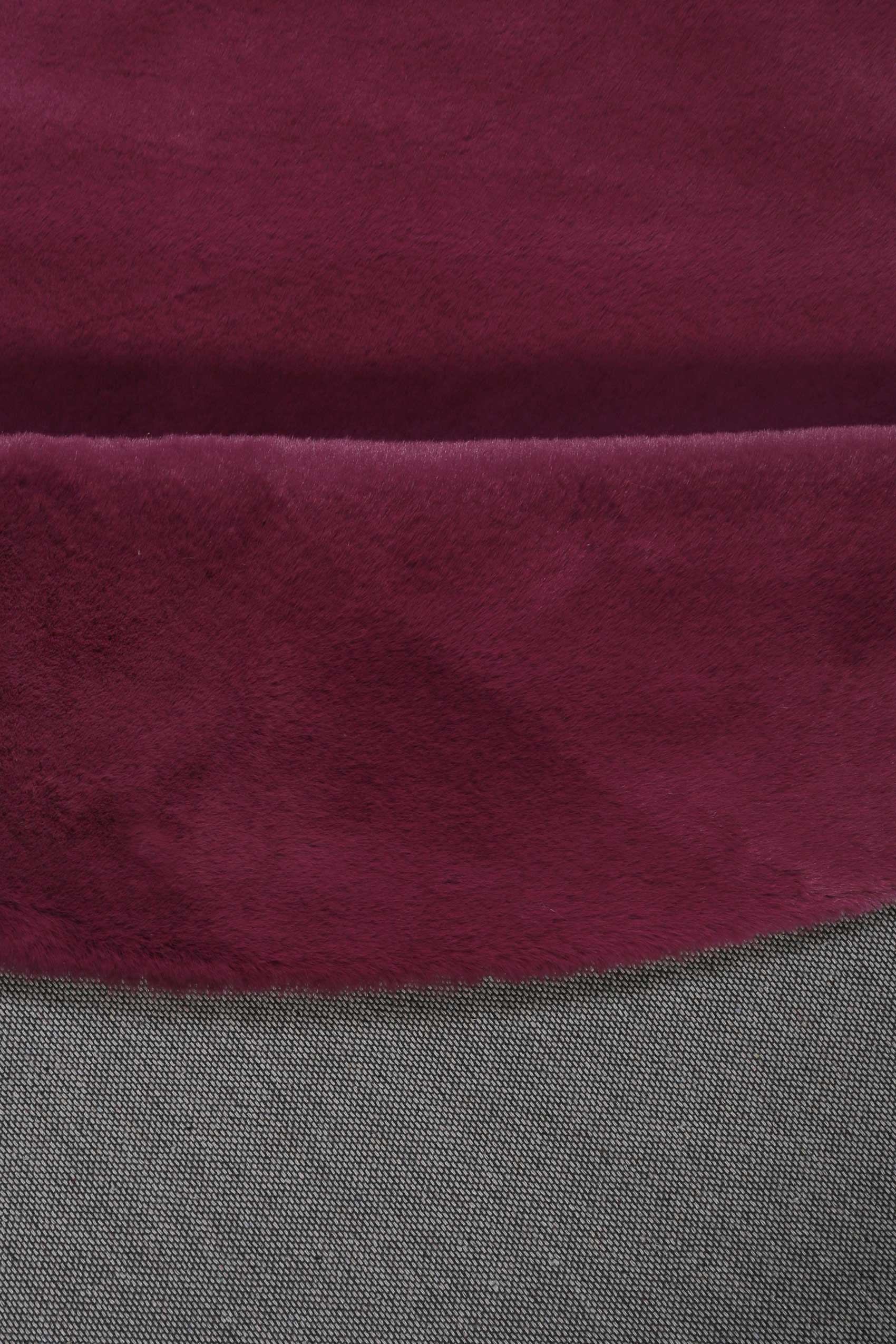 Esprit Kunstfell Teppich Rund Violett und sehr flauschig Hochflor "Alice"