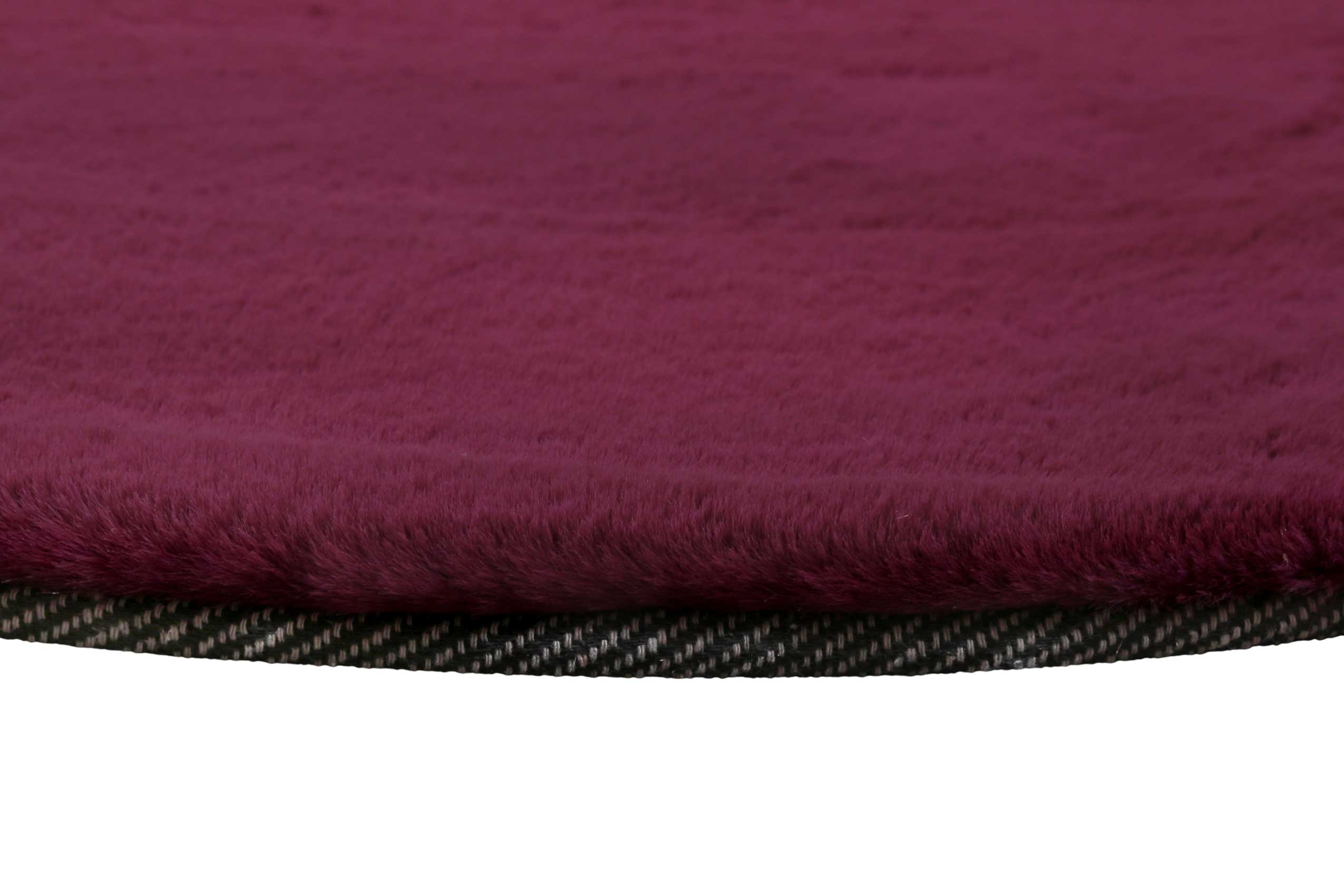 Esprit Kunstfell Teppich Rund Violett und sehr flauschig Hochflor "Alice"