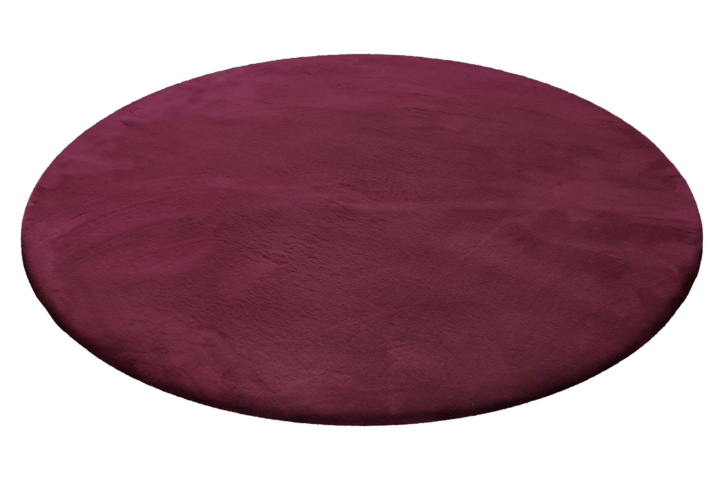 Esprit Kunstfell Teppich Rund Violett und sehr flauschig Hochflor "Alice"