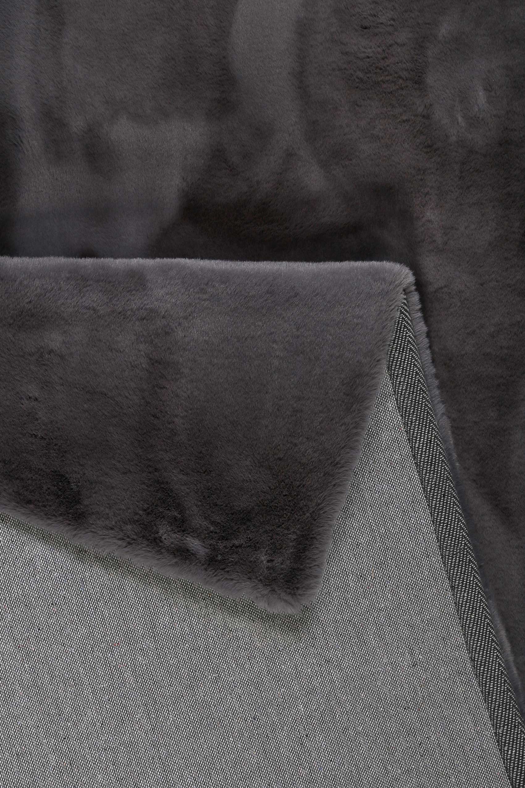 Esprit Kunstfell Teppich Anthrazit und sehr flauschig Hochflor "Alice"