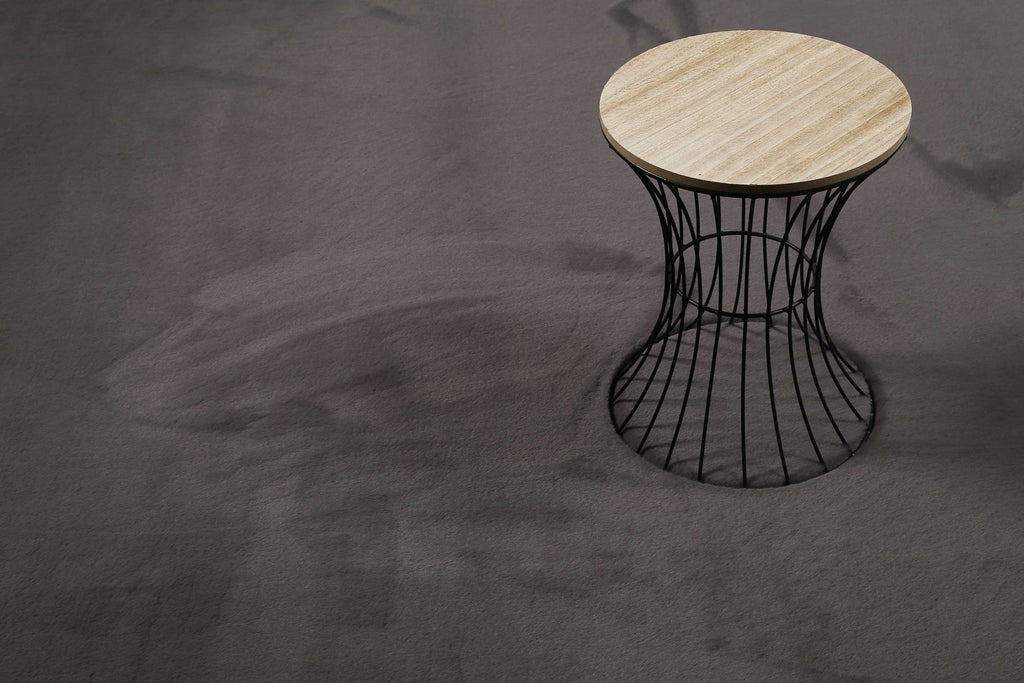 Esprit Kunstfell Teppich Rund Anthrazit und sehr flauschig Hochflor "Alice"