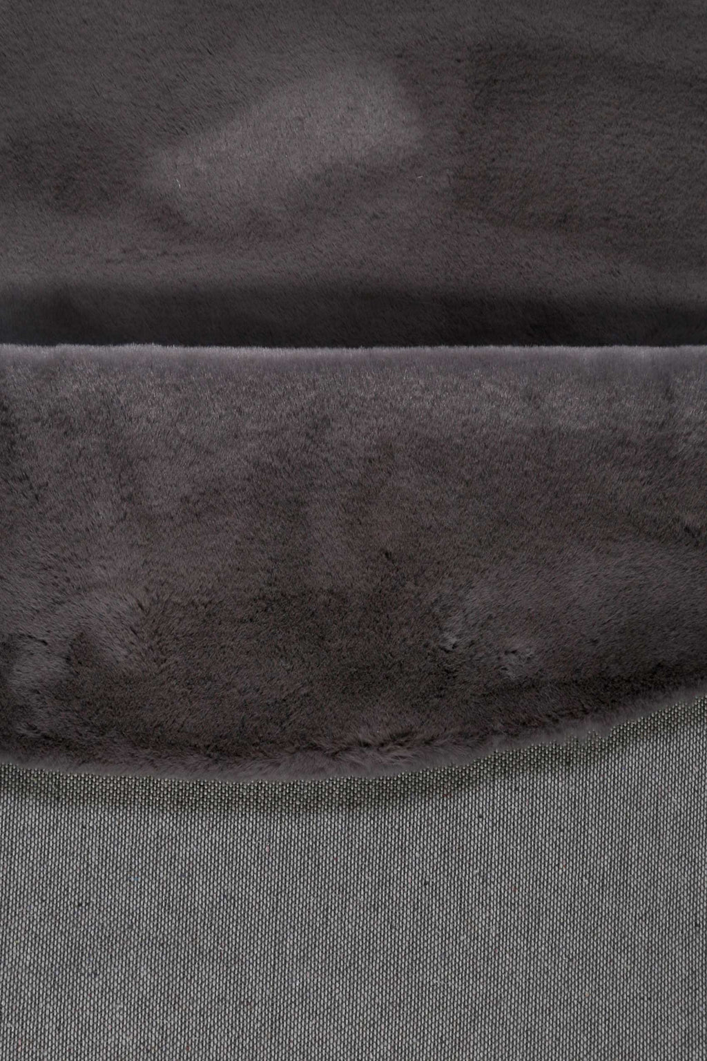 Esprit Kunstfell Teppich Rund Anthrazit und sehr flauschig Hochflor "Alice"