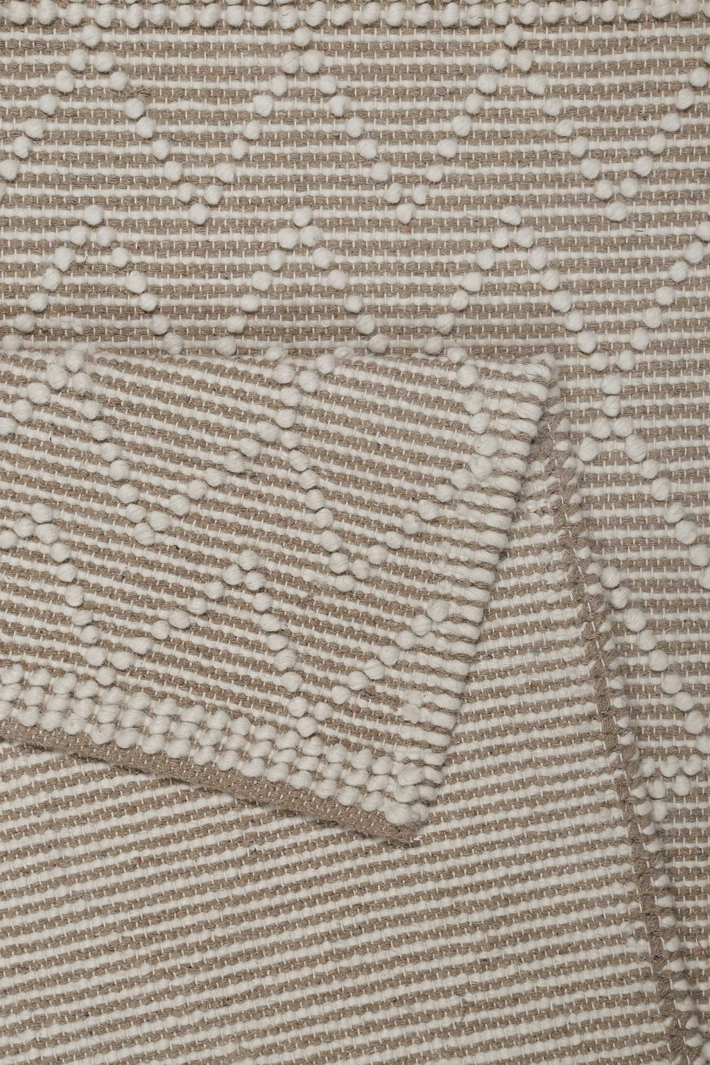 Esprit Teppich handgewebt Weiß Beige aus Wolle "Ana"