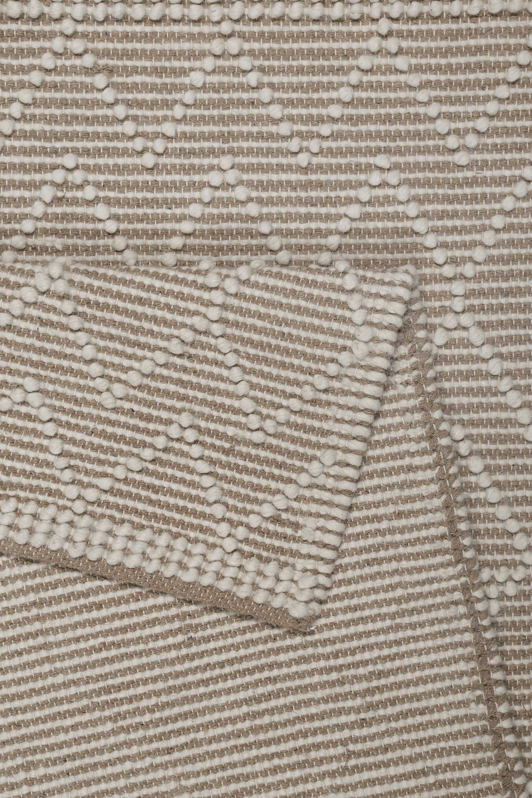 Esprit Teppich handgewebt Weiß Beige aus Wolle "Ana"