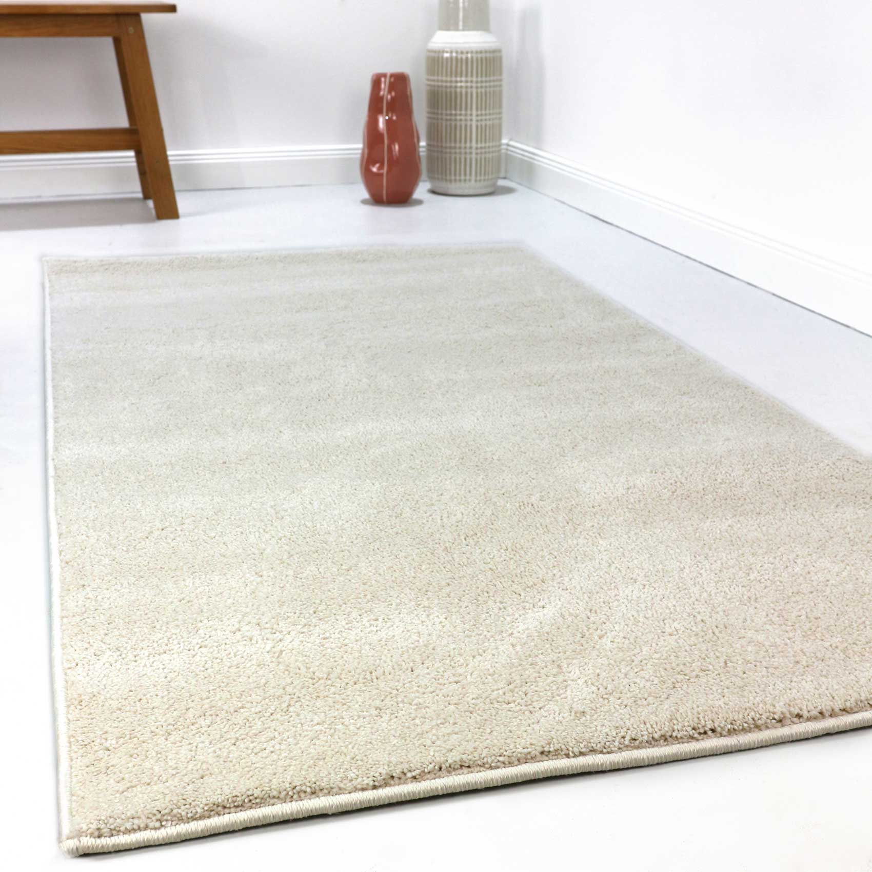 Esprit Teppich Creme Weiß Kurzflor soft und weich "Campus"