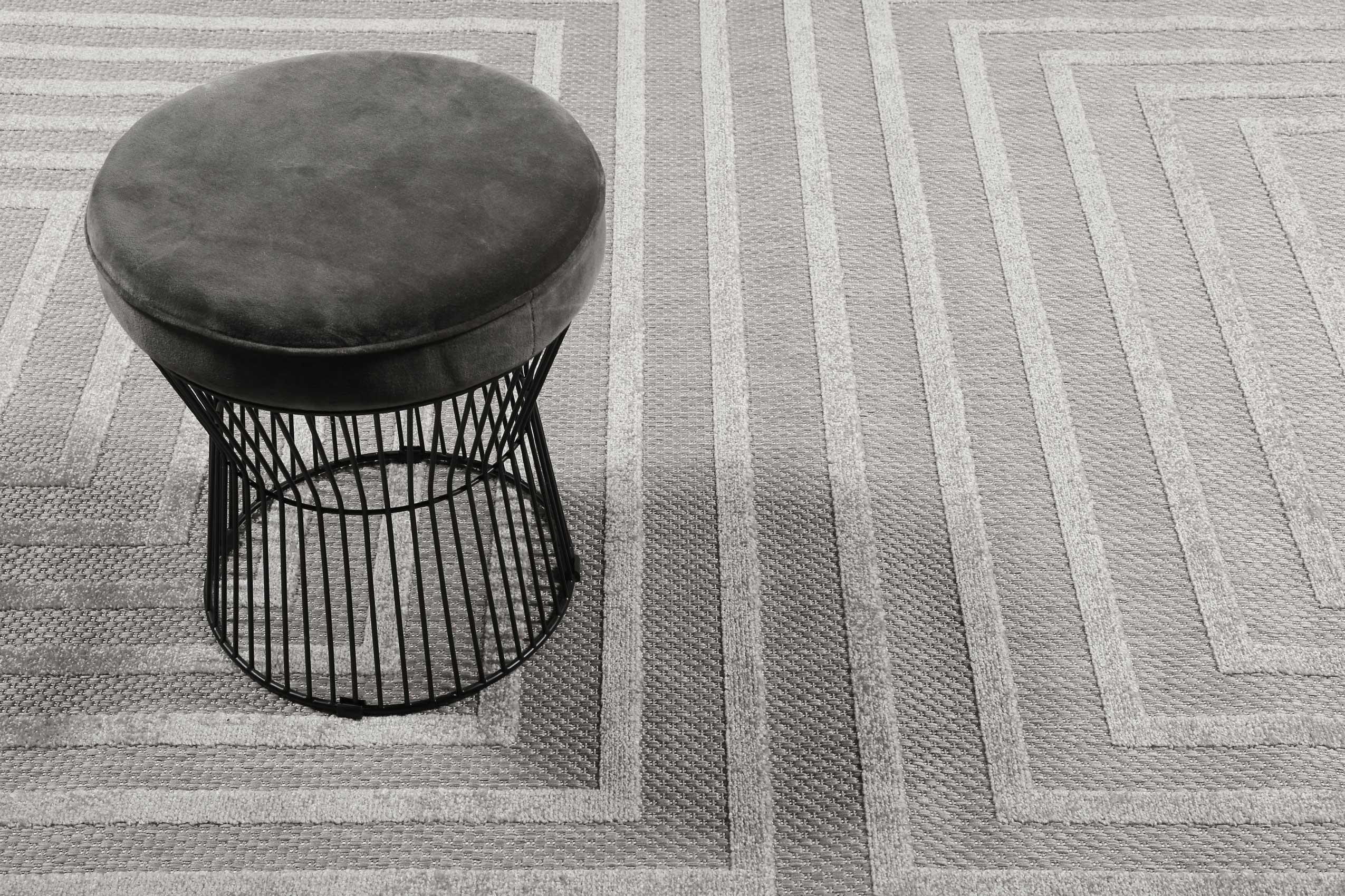 Esprit Teppich In- und Outdoor Grau Silber "Carolina"