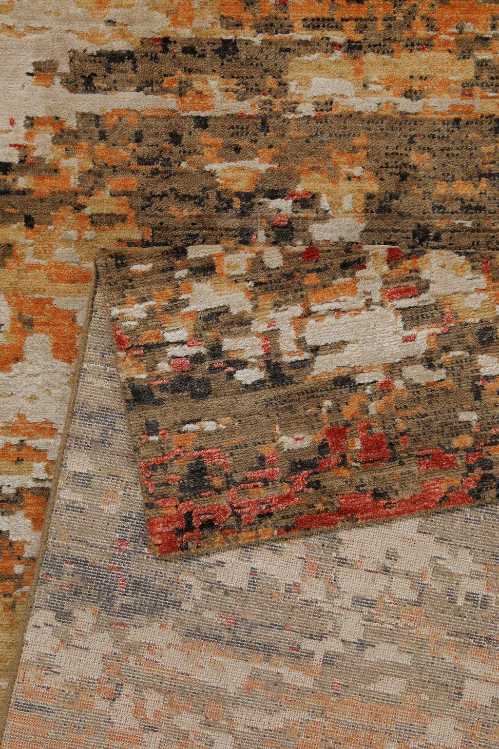 Esprit Kurzflor Teppich Orange aus Wolle "East Village"